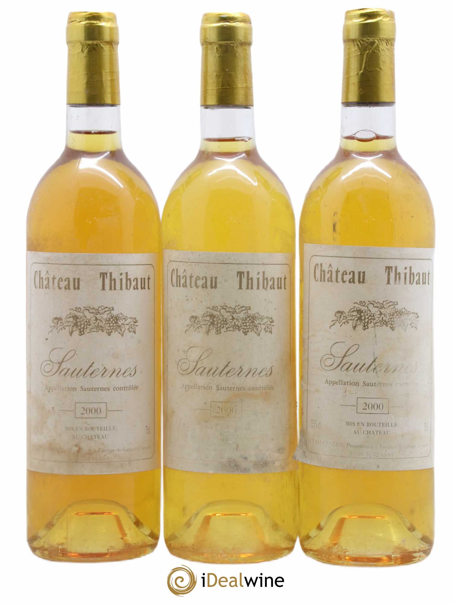 Sauternes Château Thibaut 2000 - Lotto di 3 bottiglie - 0