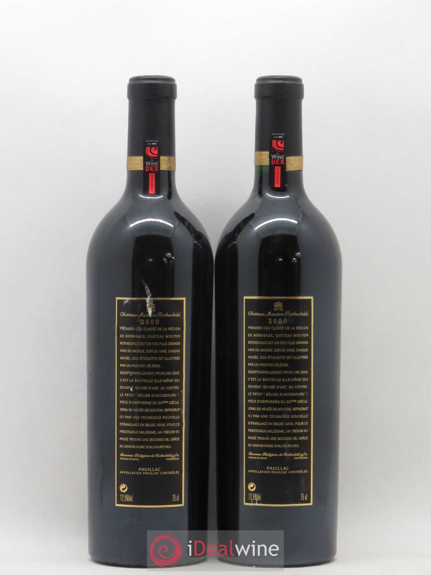 Château Mouton Rothschild 1er Grand Cru Classé 2000 - Lot de 2 bouteilles - 1