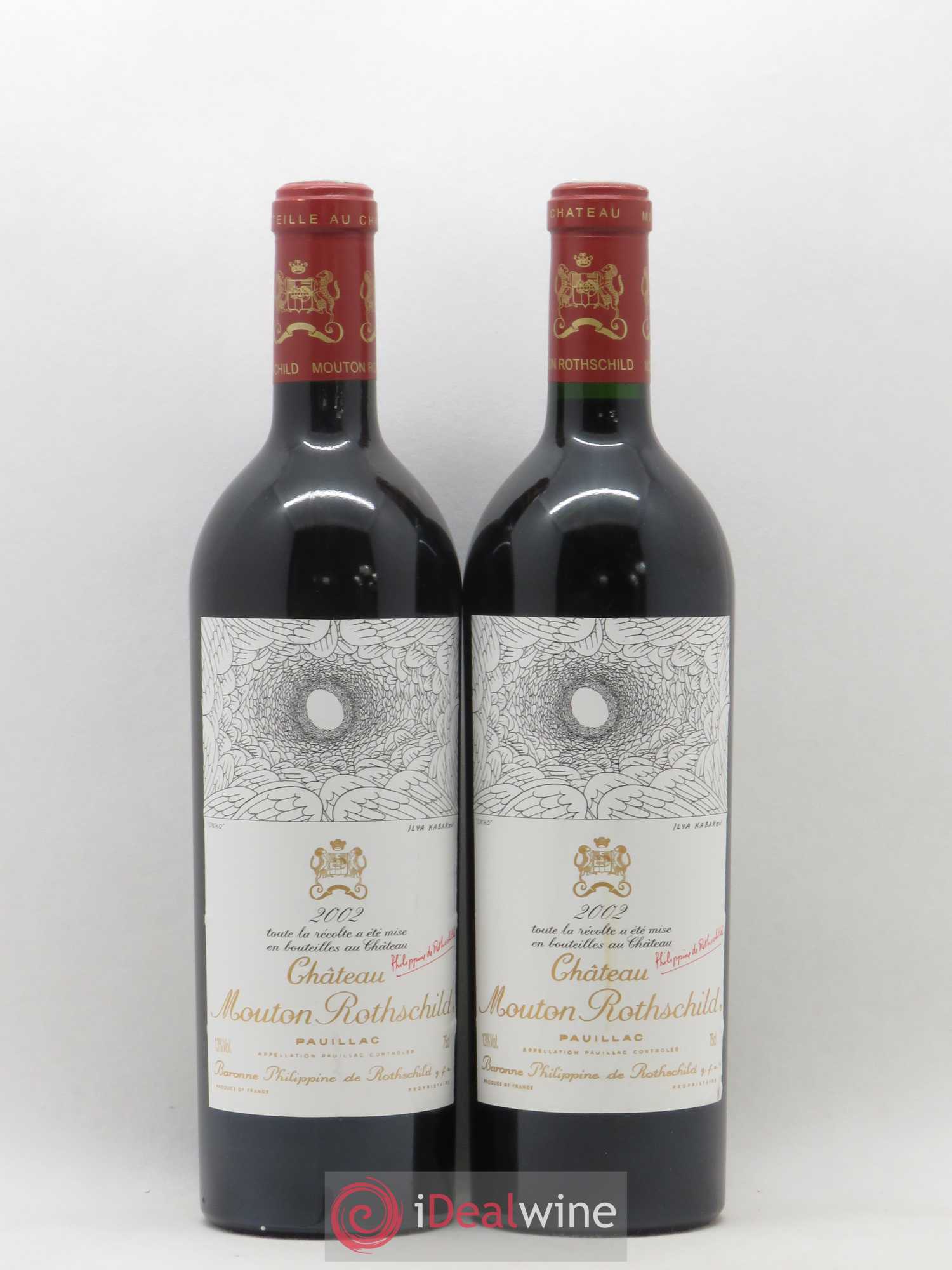 Château Mouton Rothschild 1er Grand Cru Classé 2002 - Lot de 2 bouteilles - 0