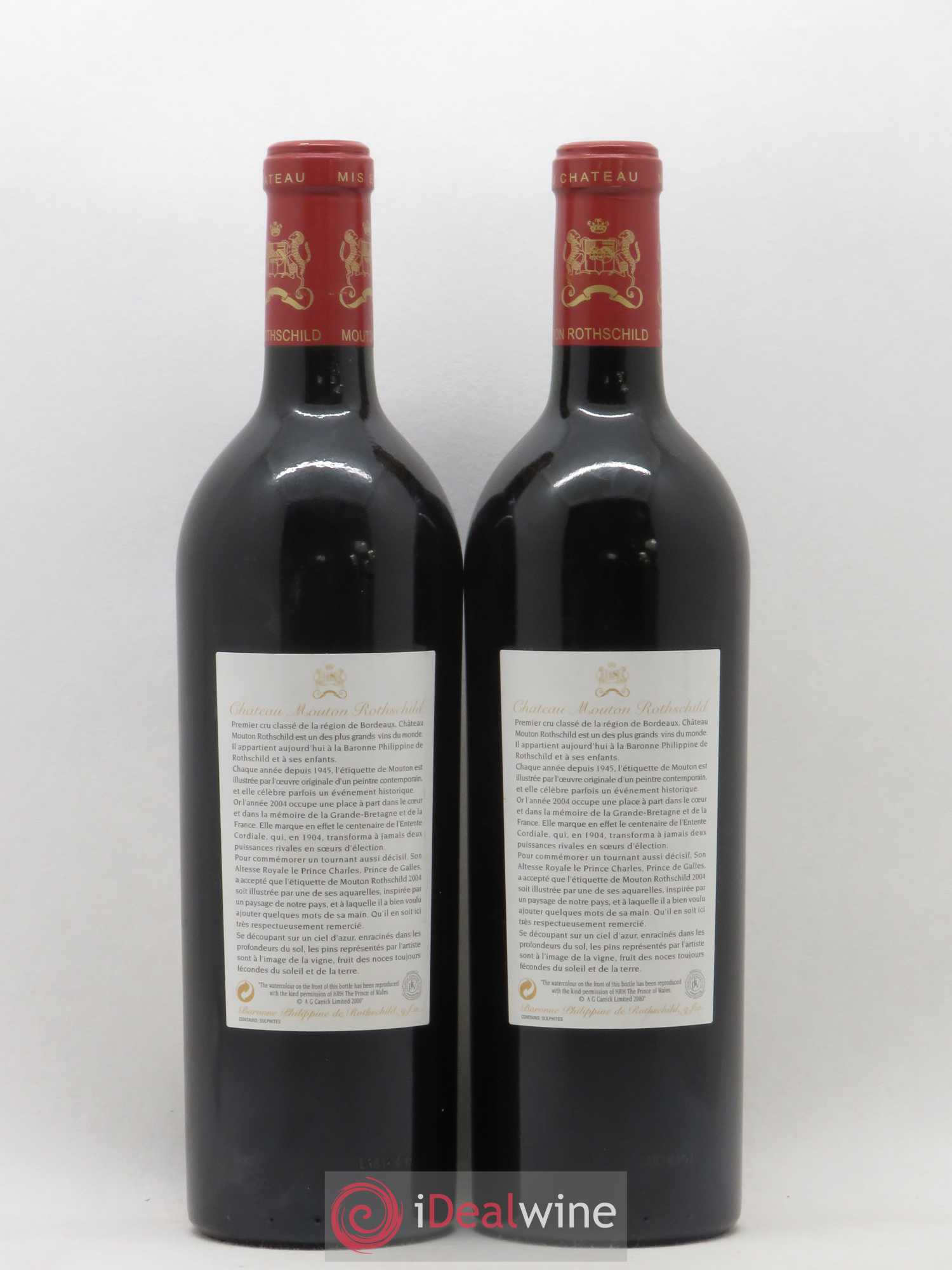 Château Mouton Rothschild 1er Grand Cru Classé 2004 - Lot de 2 bouteilles - 1