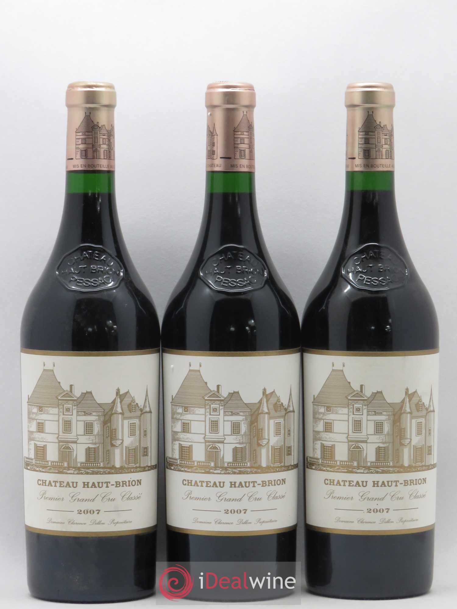 Château Haut Brion 1er Grand Cru Classé 2007 - Lot de 3 bouteilles - 0