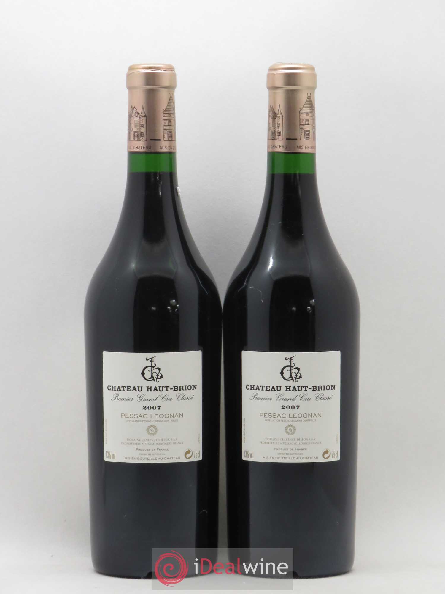 Château Haut Brion 1er Grand Cru Classé 2007 - Lot de 2 bouteilles - 1