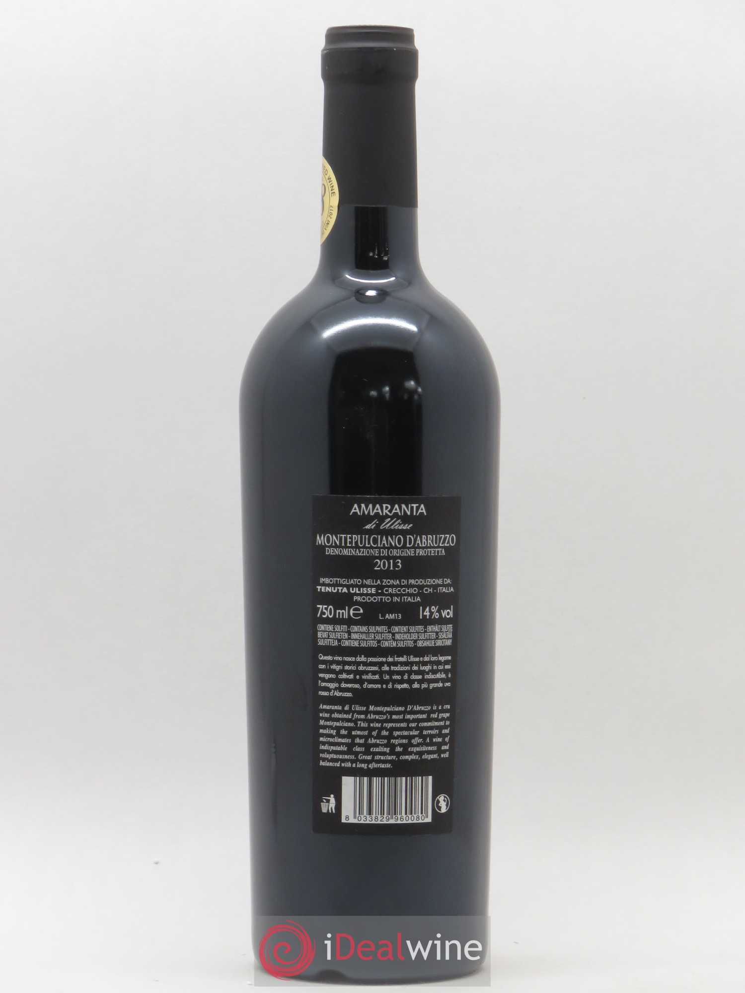 Montepulciano d'Abruzzo Amaranta di Ulisse 2013 - Posten von 1 Flasche - 1