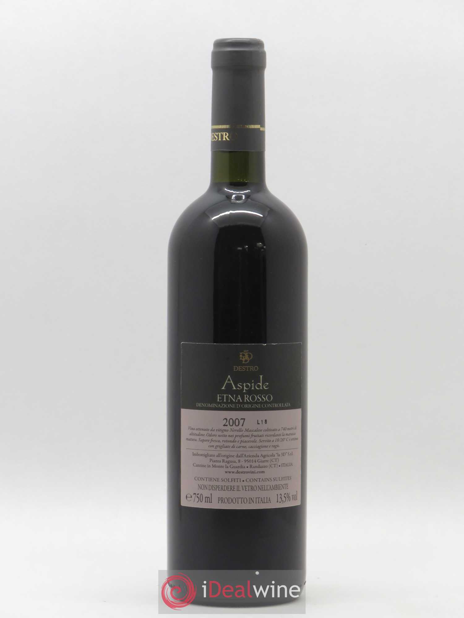Italie Etna Rosso Aspide Destro 2007 - Lotto di 1 bottiglia - 1