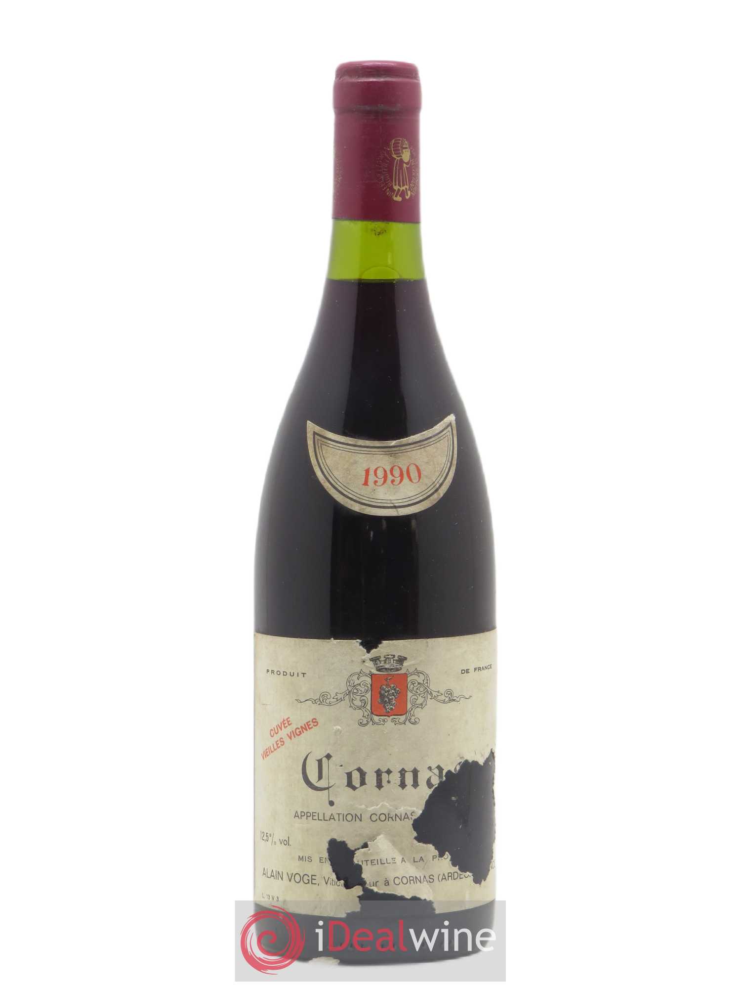 Cornas Les Vieilles Vignes Alain Voge (Domaine) 1990 - Lot de 1 bouteille - 0