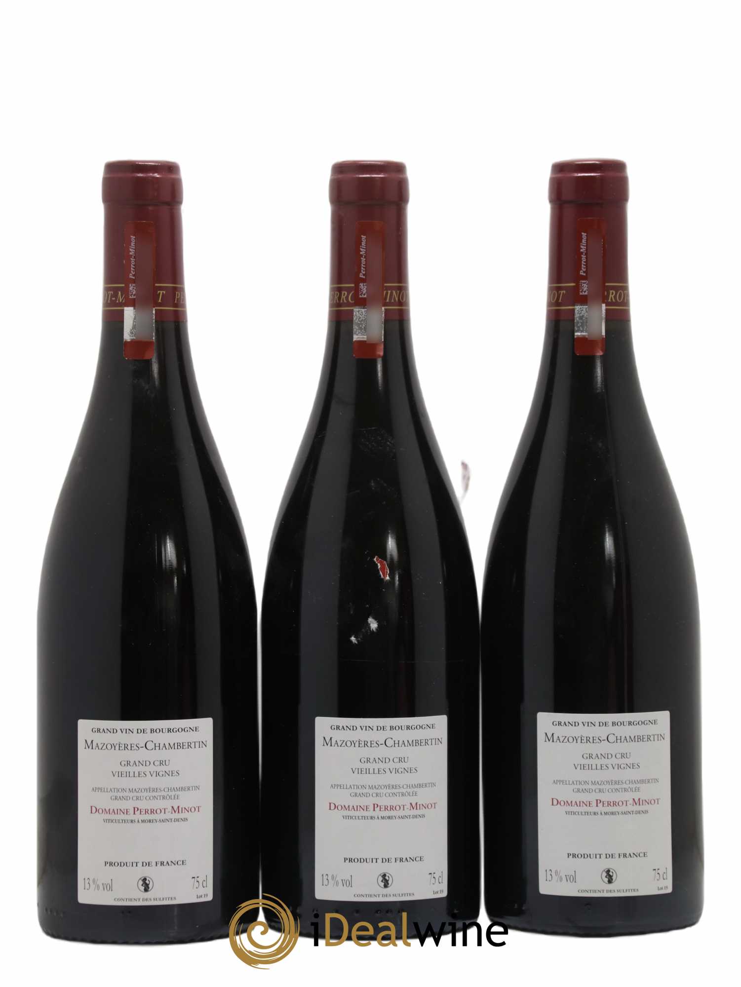 Mazoyères-Chambertin Grand Cru Vieilles Vignes Perrot-Minot 2012 - Lot de 3 bouteilles - 1