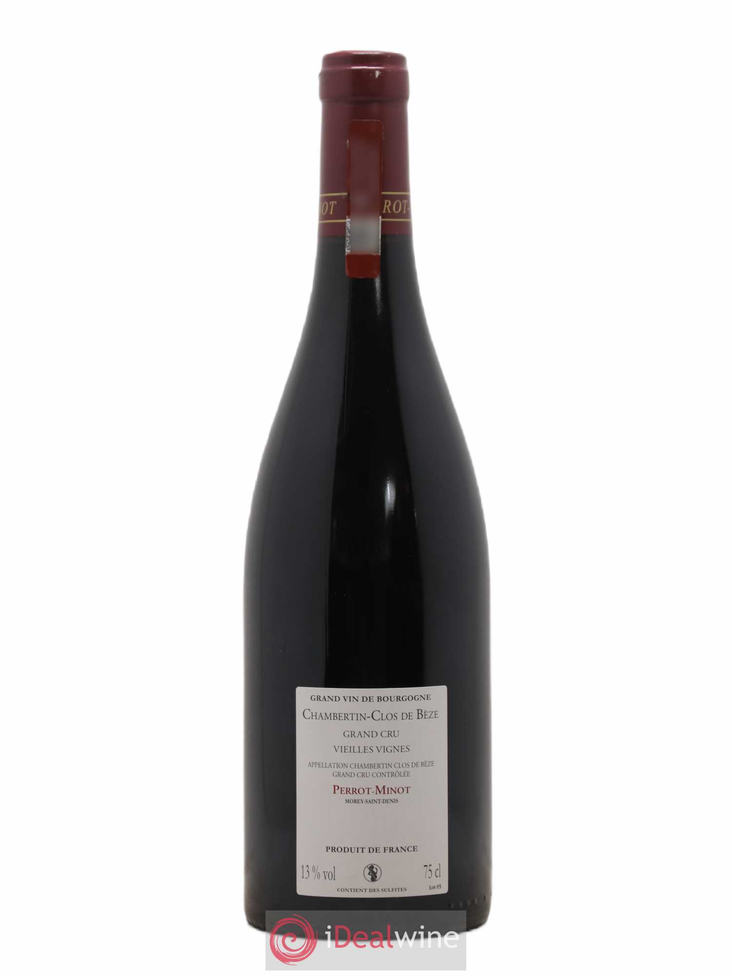 Chambertin Clos de Bèze Grand Cru Vieilles vignes Perrot-Minot 2012 - Lot de 1 bouteille - 1