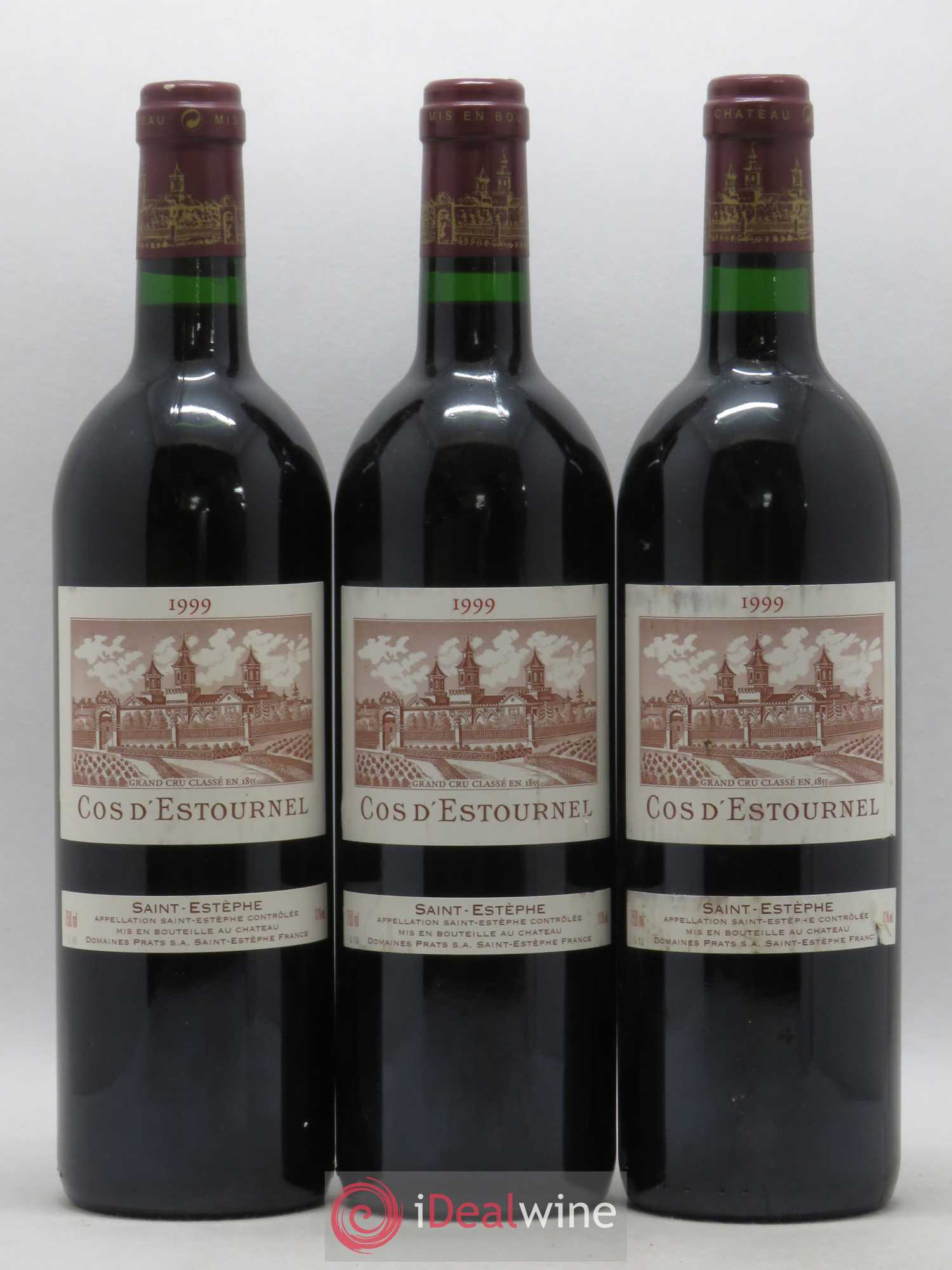 Cos d'Estournel 2ème Grand Cru Classé 1999 - Lot de 3 bouteilles - 0