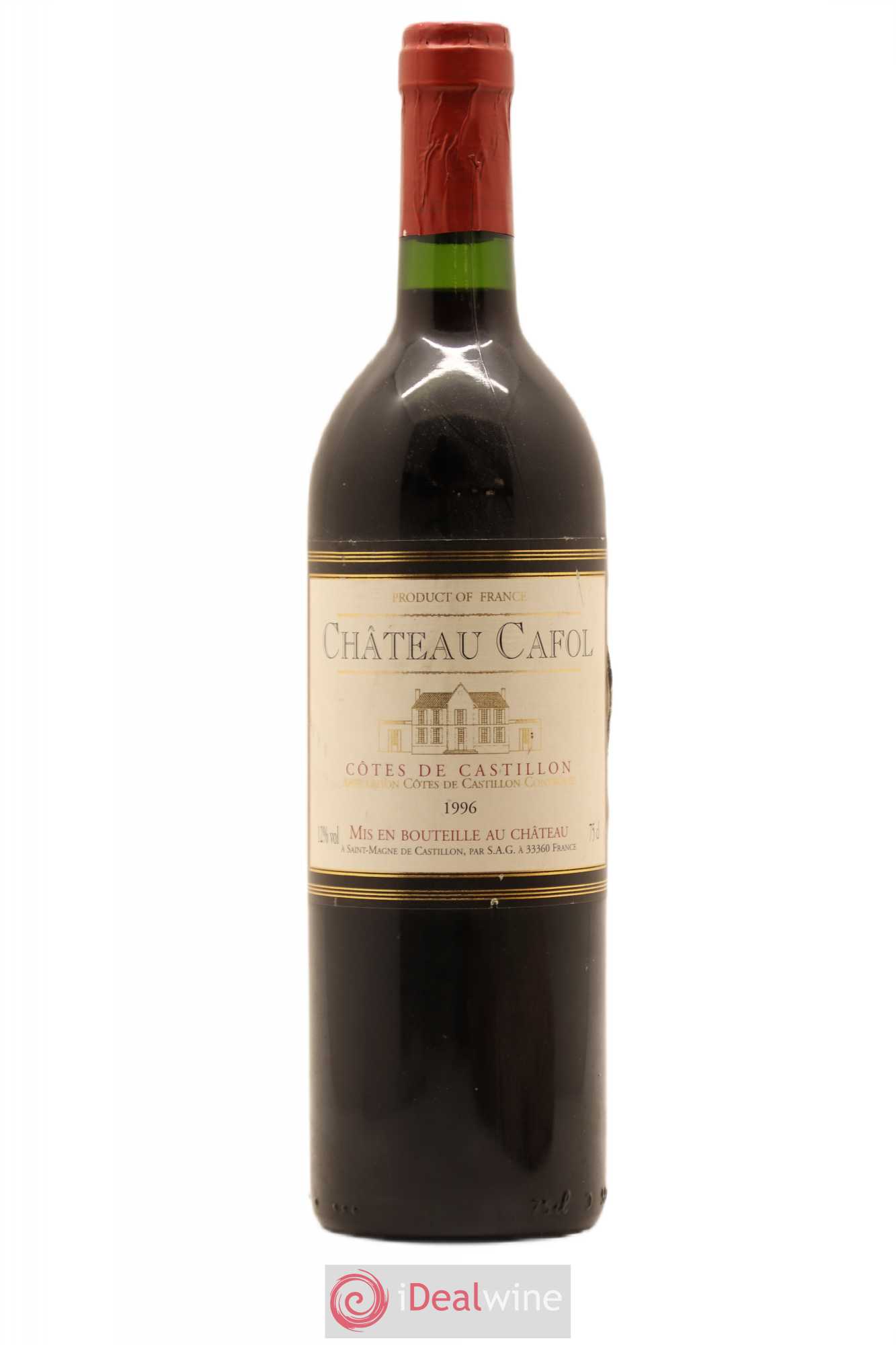 Castillon-Côtes-de-Bordeaux (Côtes-de-Castillon) Château Cafol (sans prix de réserve) 1996 - Posten von 1 Flasche - 0