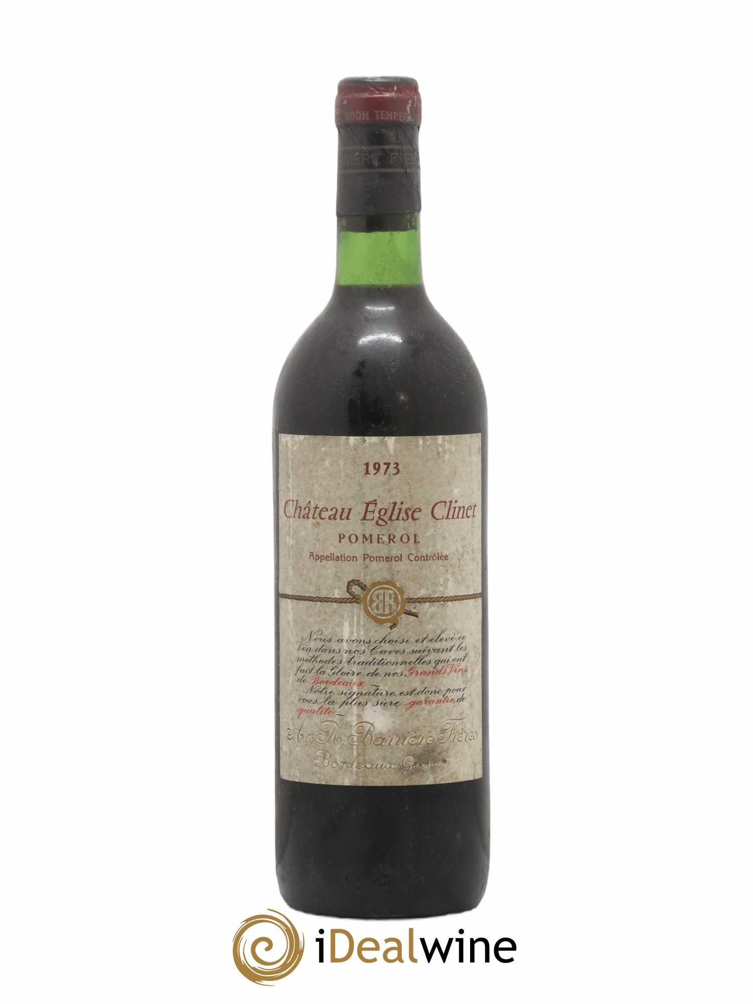 Pomerol Eglise Clinet Négoce Barrière Frères 1973 - Posten von 1 Flasche - 0
