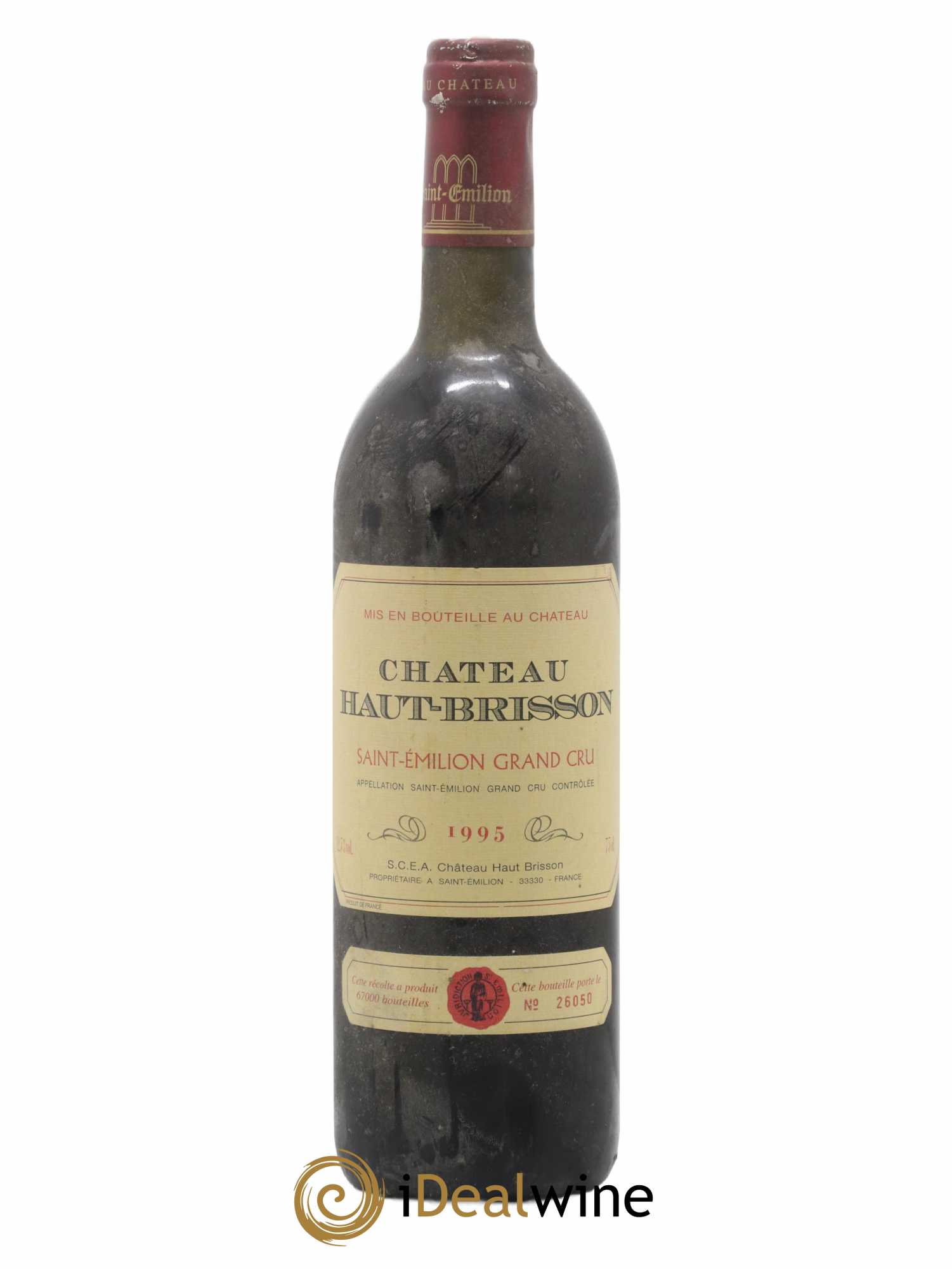 Saint-Émilion Grand Cru Chateau Haut Brisson 1995 - Posten von 1 Flasche - 0