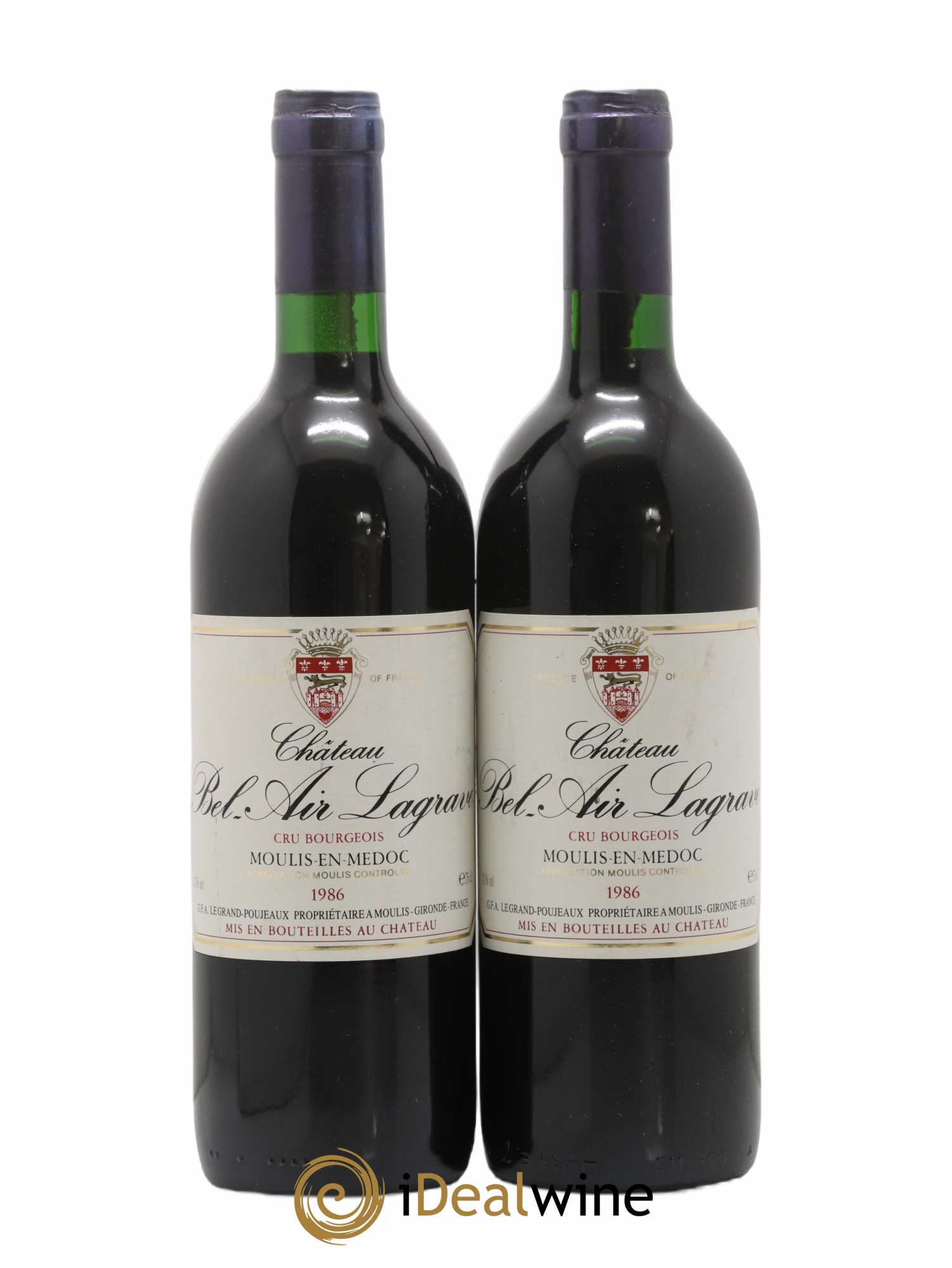 Moulis en Médoc 1986 - Posten von 2 Flaschen - 0
