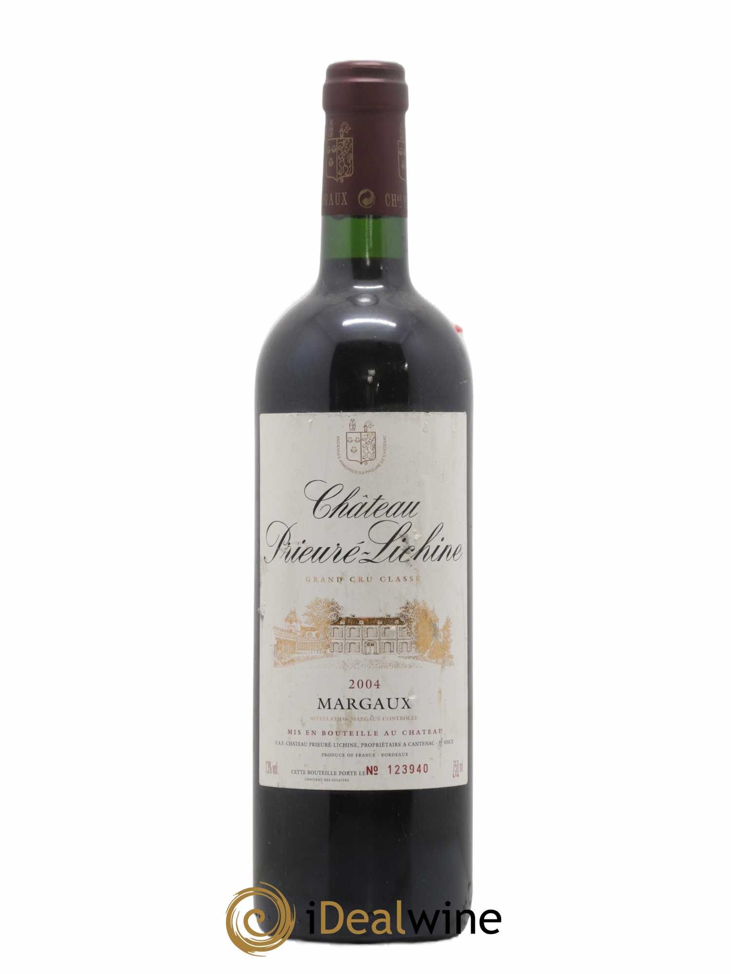 Château Prieuré Lichine 4ème Grand Cru Classé 2004 - Lot de 1 bouteille - 0