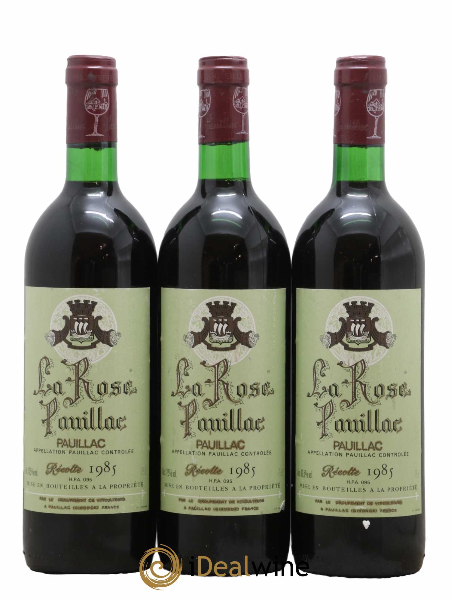La Rose Pauillac 1985 - Lot de 3 bouteilles - 0