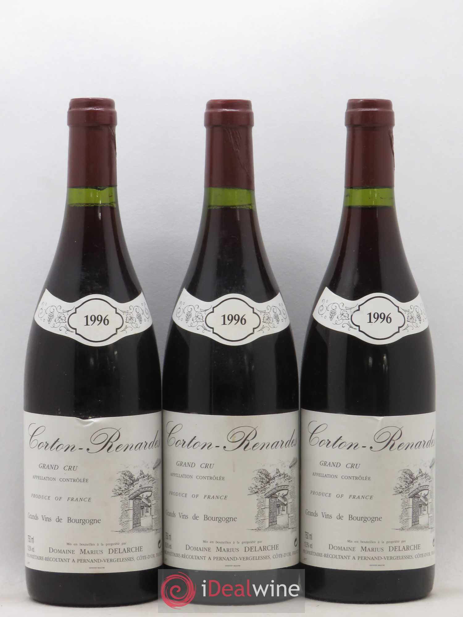 Corton Grand Cru Renardes Marius Delarche 1996 - Posten von 3 Flaschen - 0