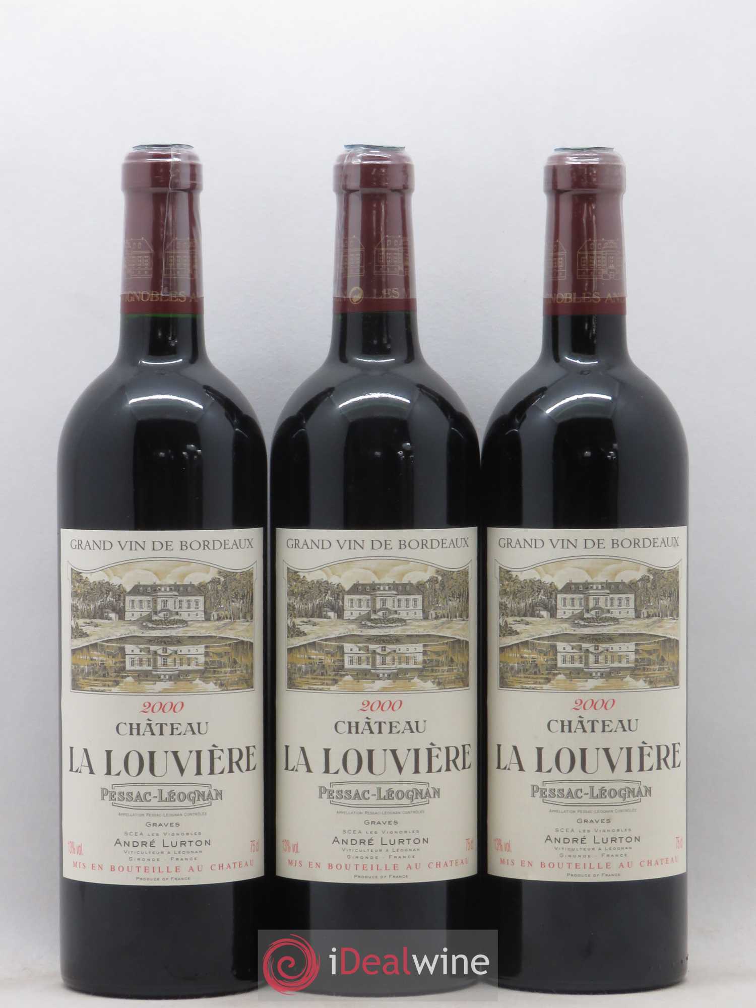 Château la Louvière 2000 - Lot de 3 bouteilles - 0