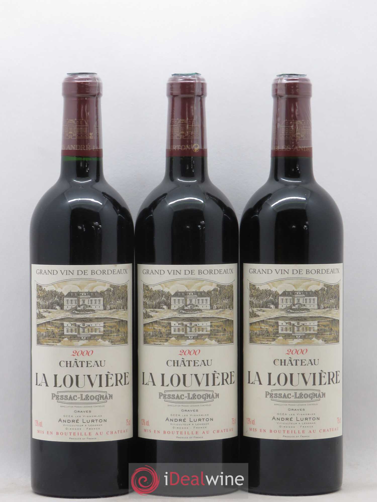 Château la Louvière 2000 - Lot de 3 bouteilles - 0
