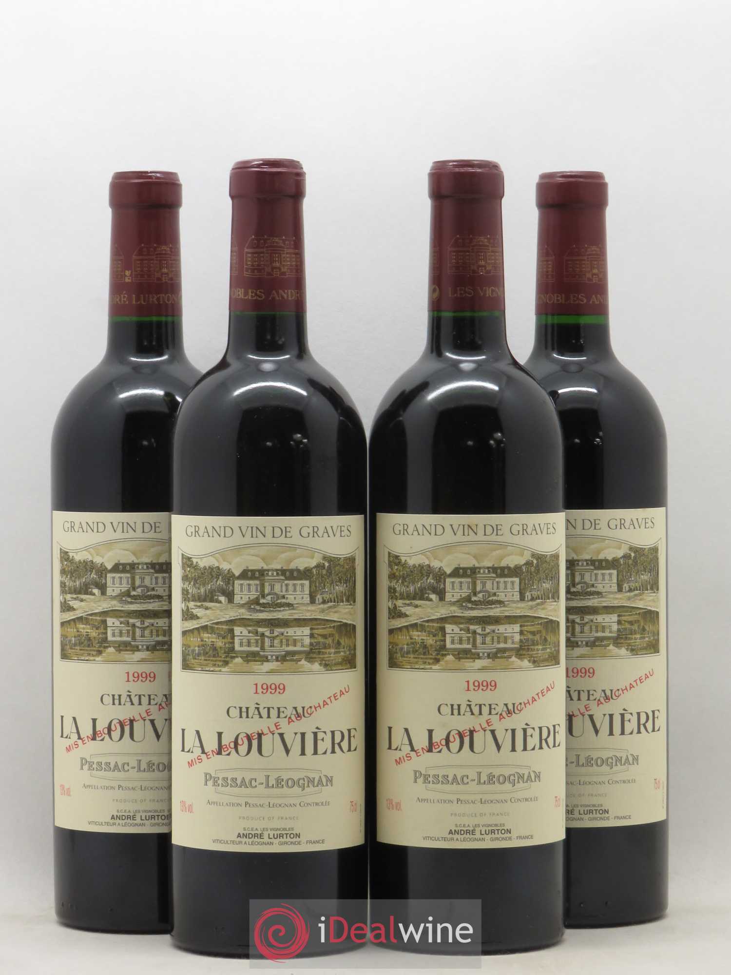 Château la Louvière 1999 - Lot de 4 bouteilles - 0