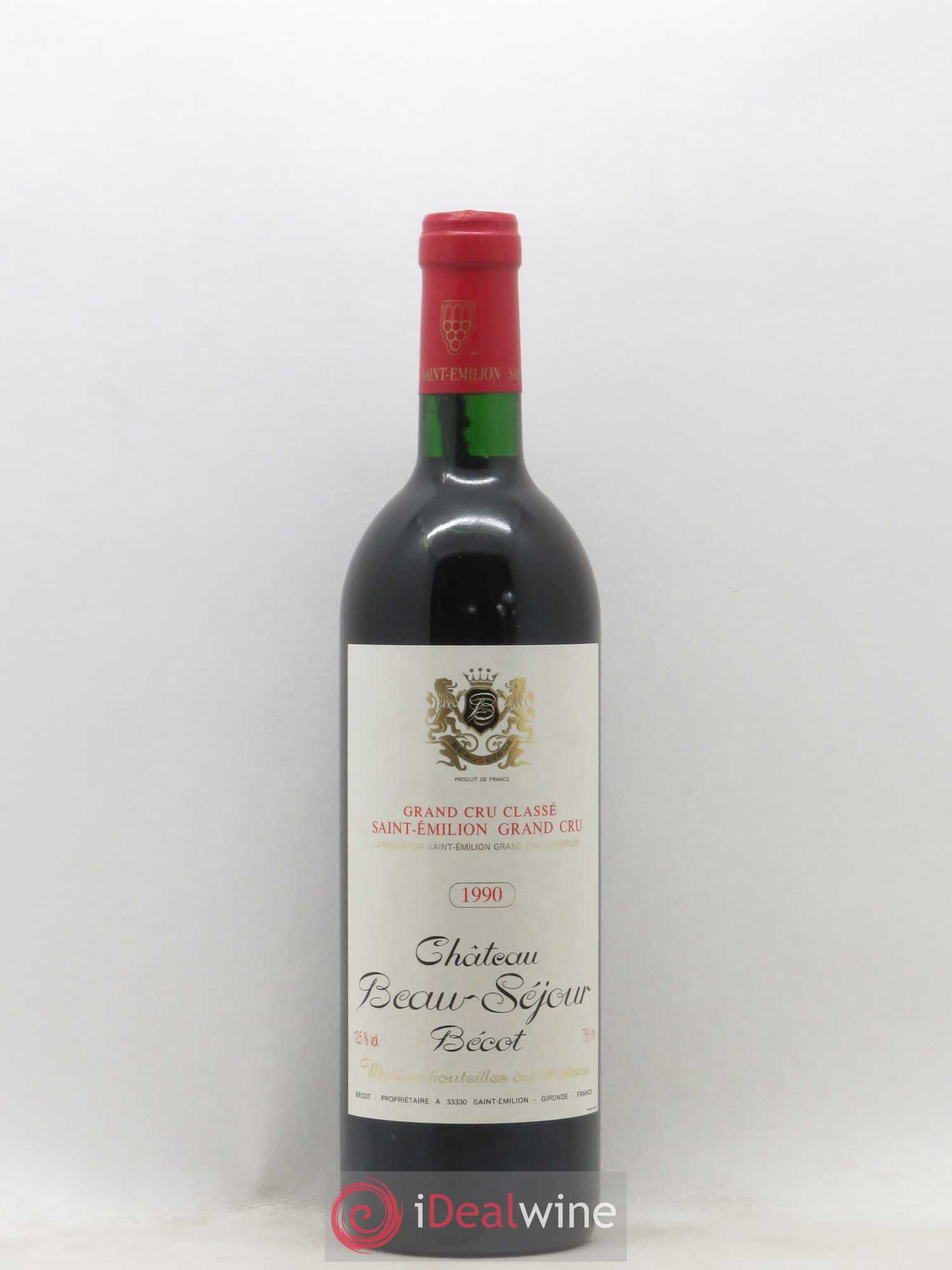 Château Beau-Séjour Bécot 1er Grand Cru Classé B 1990 - Lot de 1 bouteille - 0