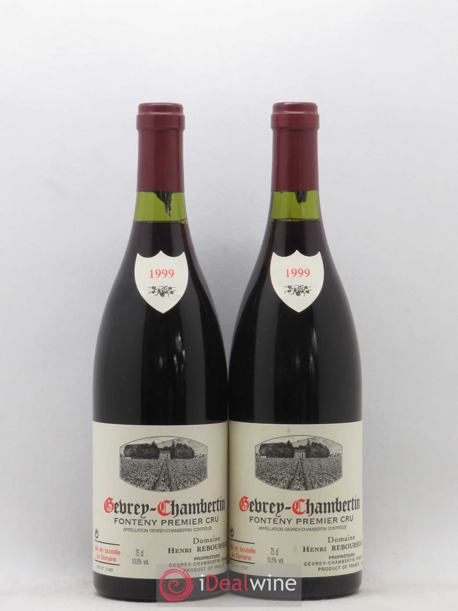 Gevrey-Chambertin 1er Cru Fonteny Henri Rebourseau (Domaine) 1999 - Lot de 2 bouteilles - 0