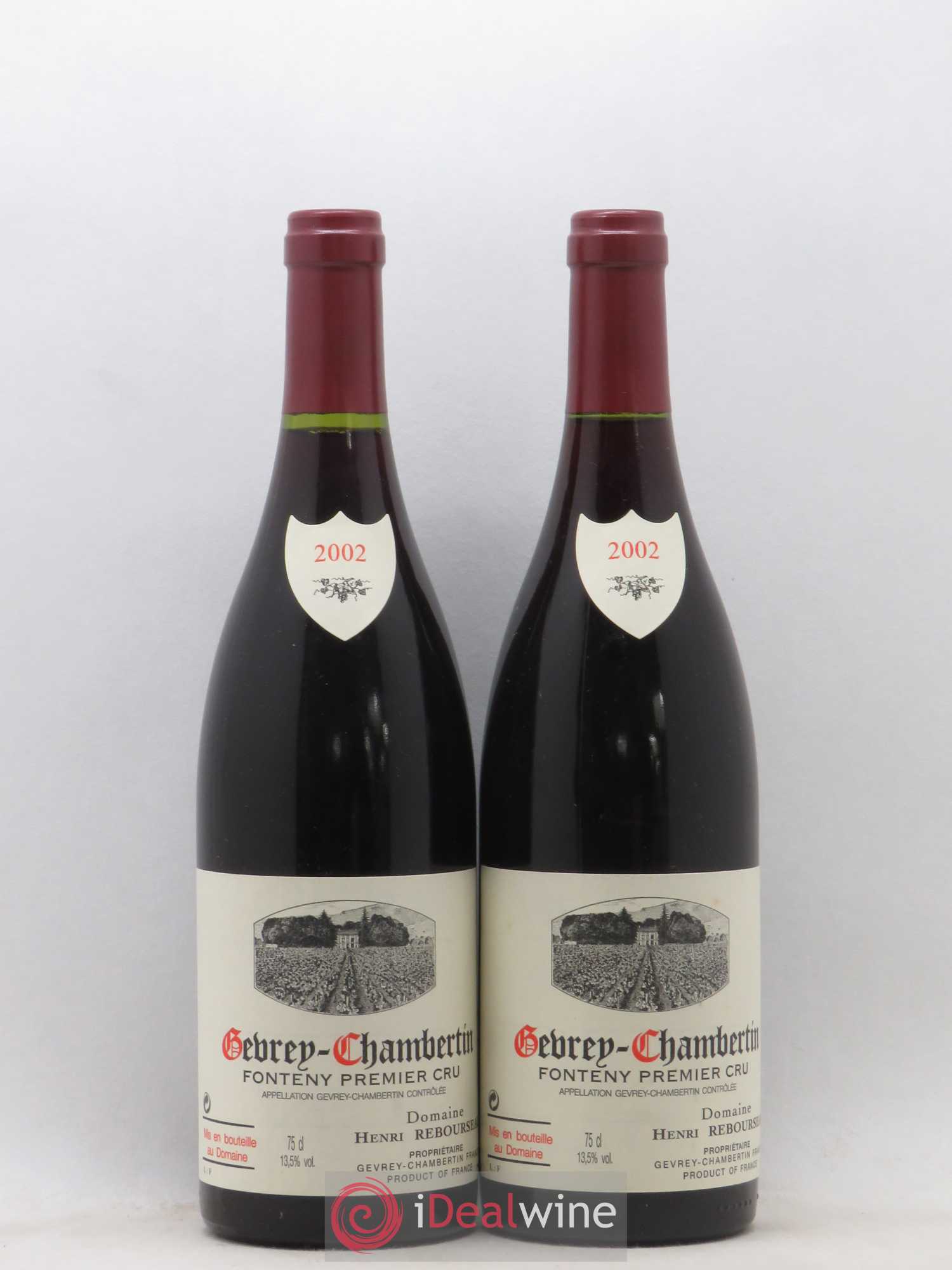 Gevrey-Chambertin 1er Cru Fonteny Henri Rebourseau (Domaine) 2002 - Lot de 2 bouteilles - 0