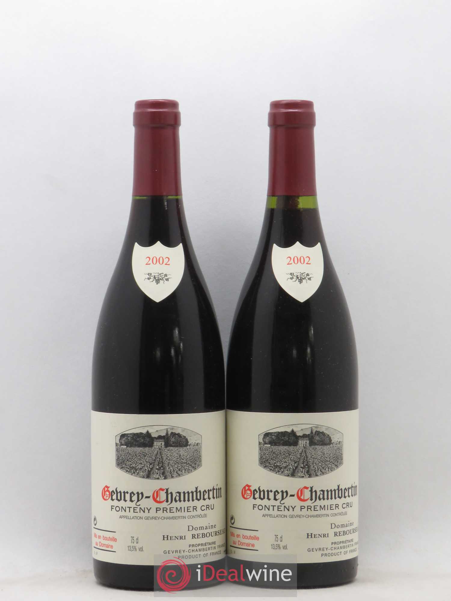 Gevrey-Chambertin 1er Cru Fonteny Henri Rebourseau (Domaine) 2002 - Lot de 2 bouteilles - 0