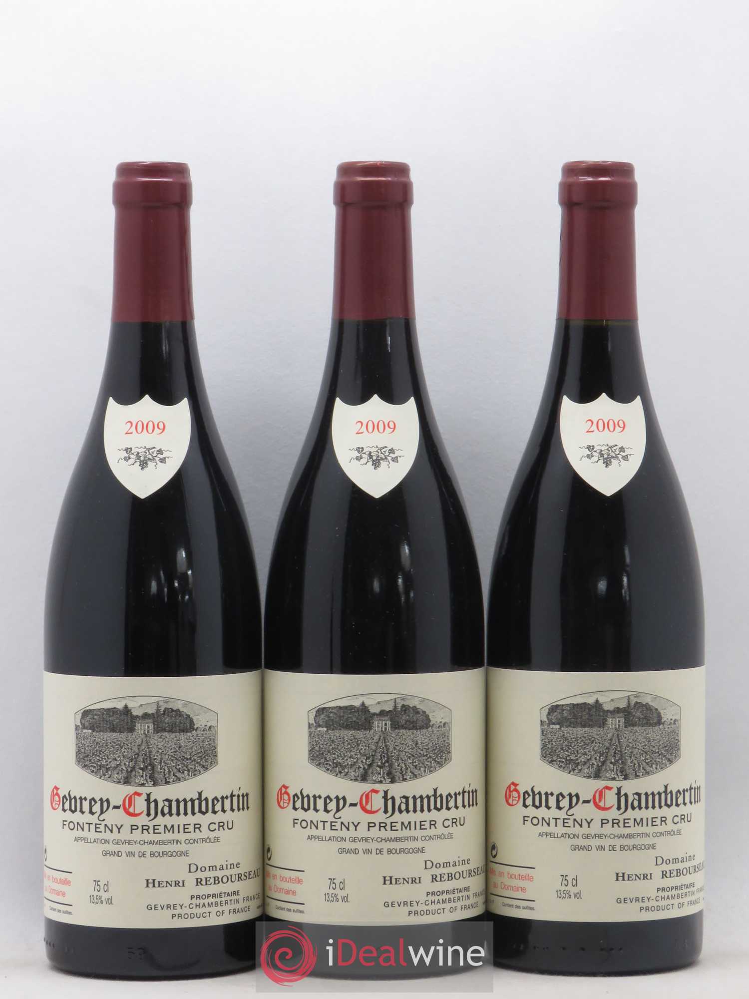 Gevrey-Chambertin 1er Cru Fonteny Henri Rebourseau (Domaine) 2009 - Lot de 3 bouteilles - 0