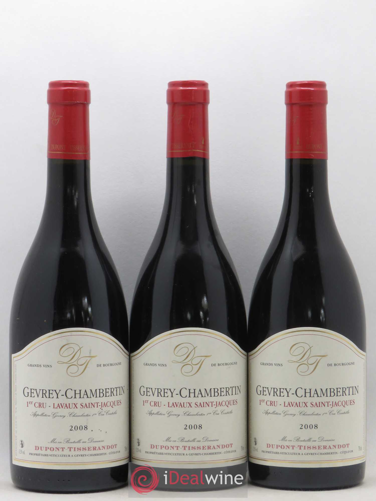 Gevrey-Chambertin 1er Cru Lavaux Saint-Jacques Dupont-Tisserandot (Domaine) 2008 - Lot de 3 bouteilles - 0