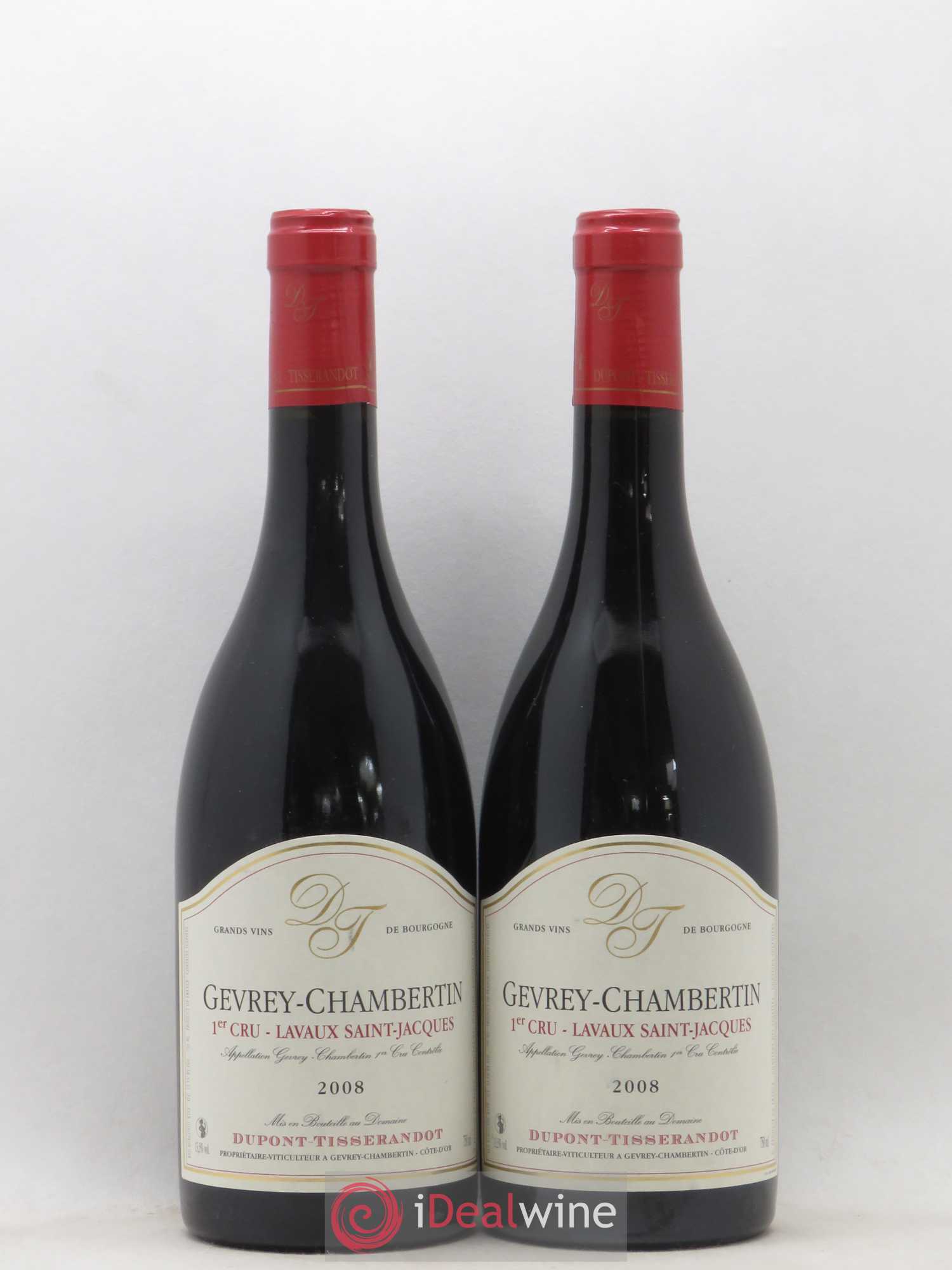 Gevrey-Chambertin 1er Cru Lavaux Saint-Jacques Dupont-Tisserandot (Domaine) 2008 - Lot de 2 bouteilles - 0
