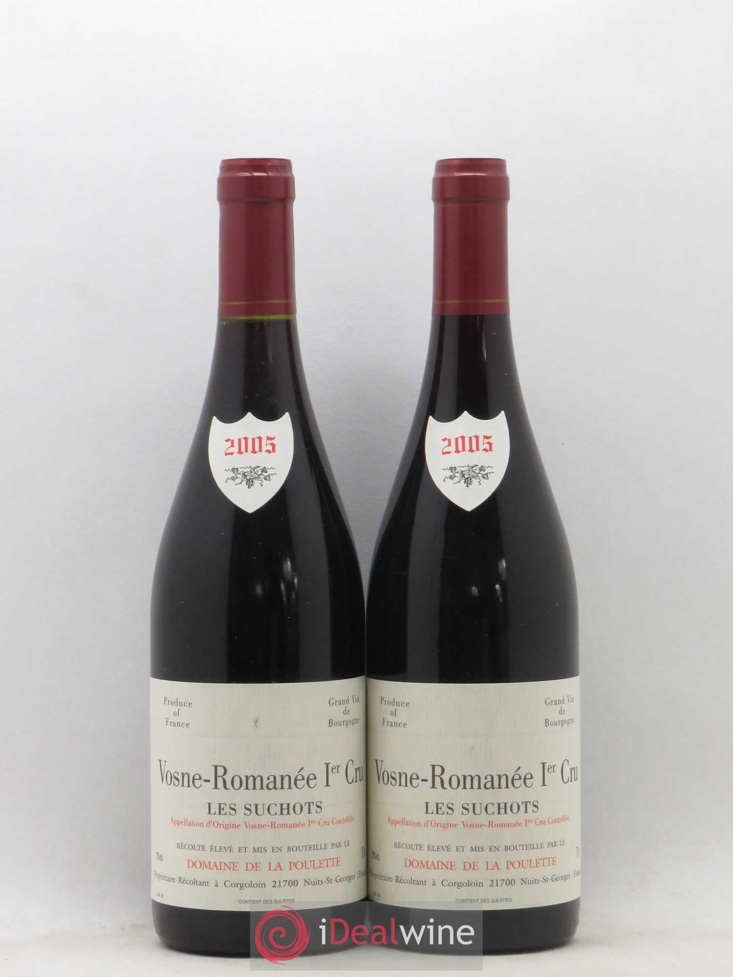 Vosne-Romanée 1er Cru Les Suchots Domaine de La Poulette 2005 - Lot de 2 bouteilles - 0