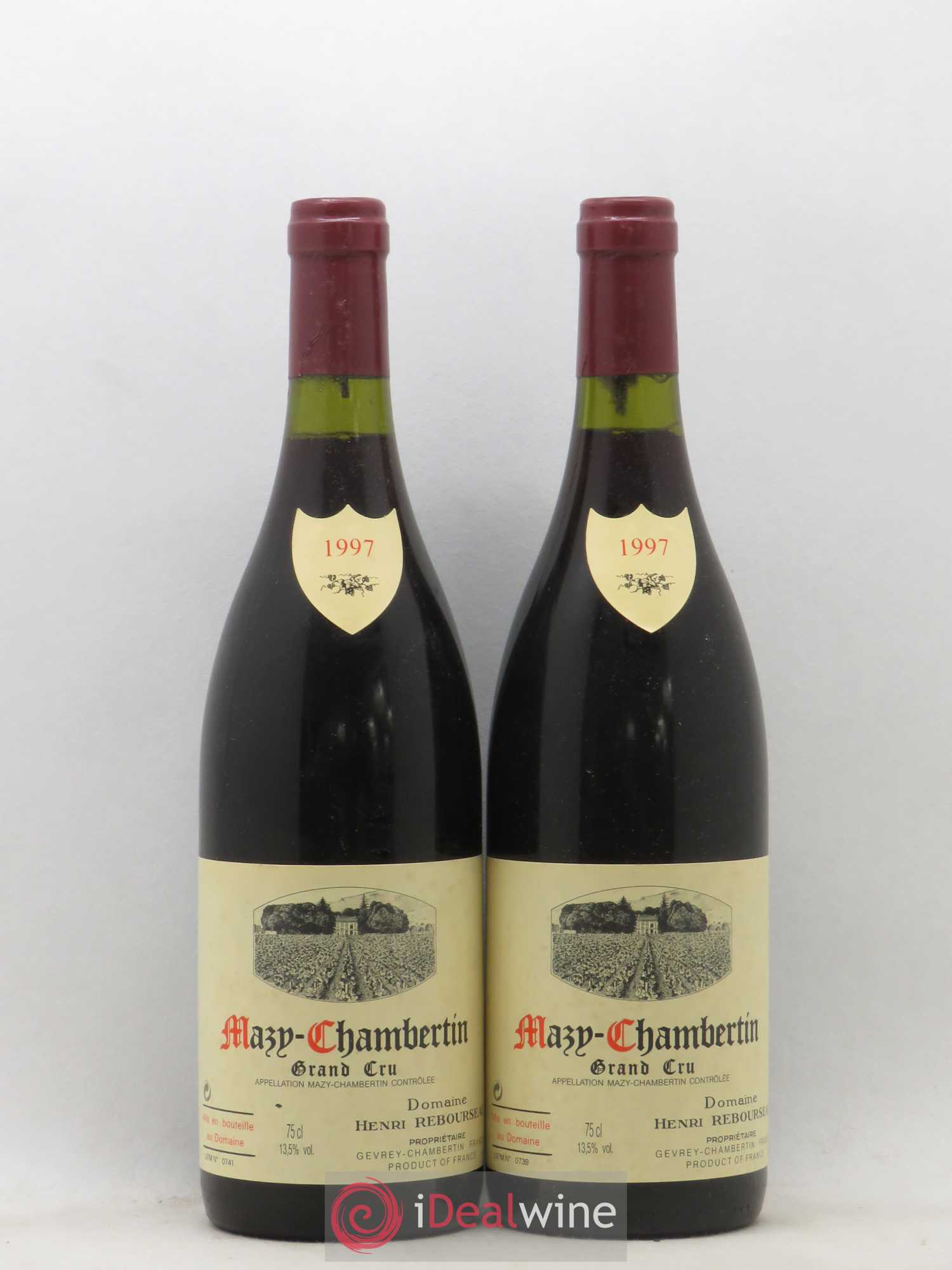 Mazis-Chambertin Grand Cru Henri Rebourseau 1997 - Lot de 2 bouteilles - 0