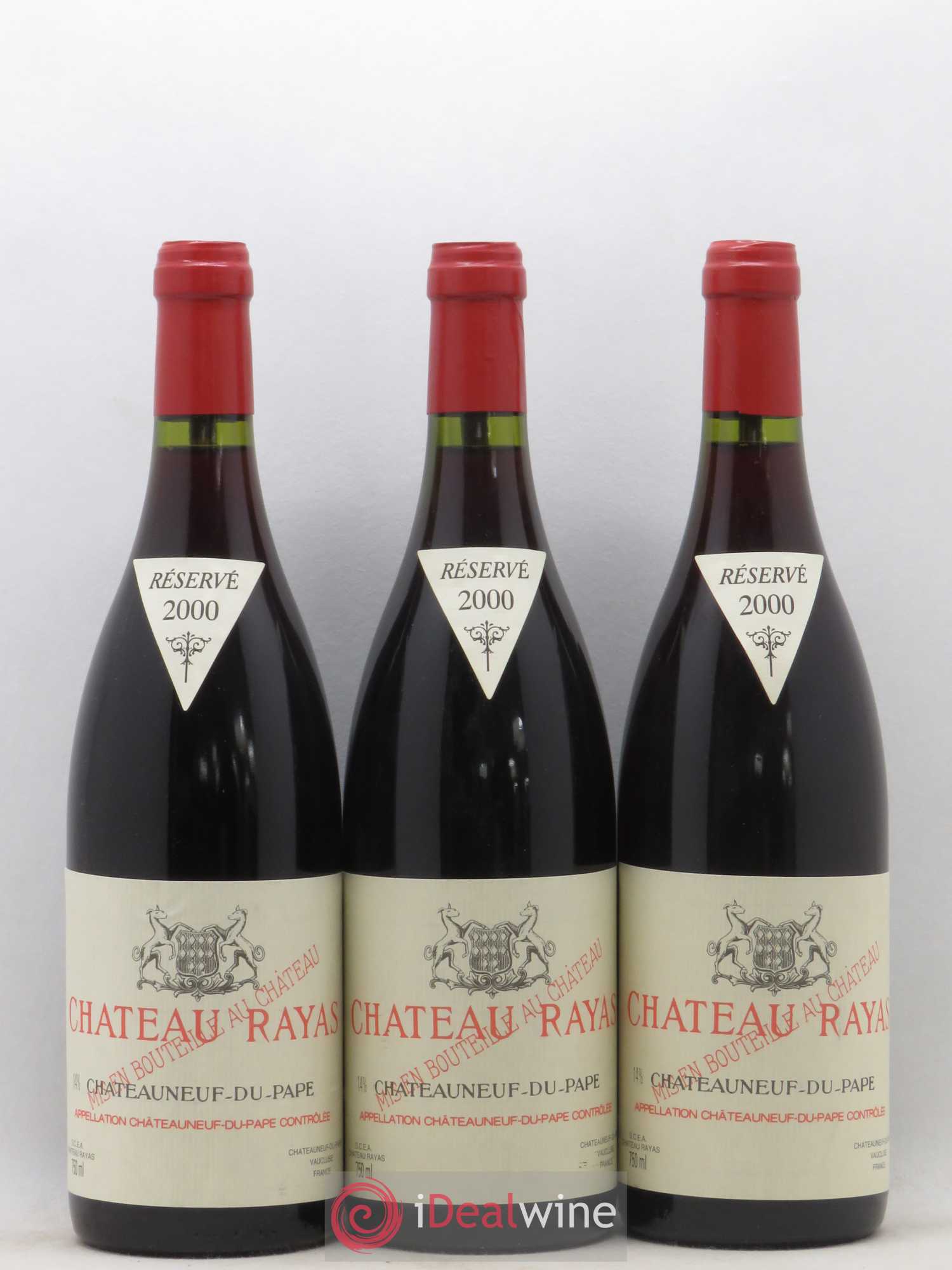 Châteauneuf-du-Pape Château Rayas Emmanuel Reynaud 2000 - Lot de 3 bouteilles - 0