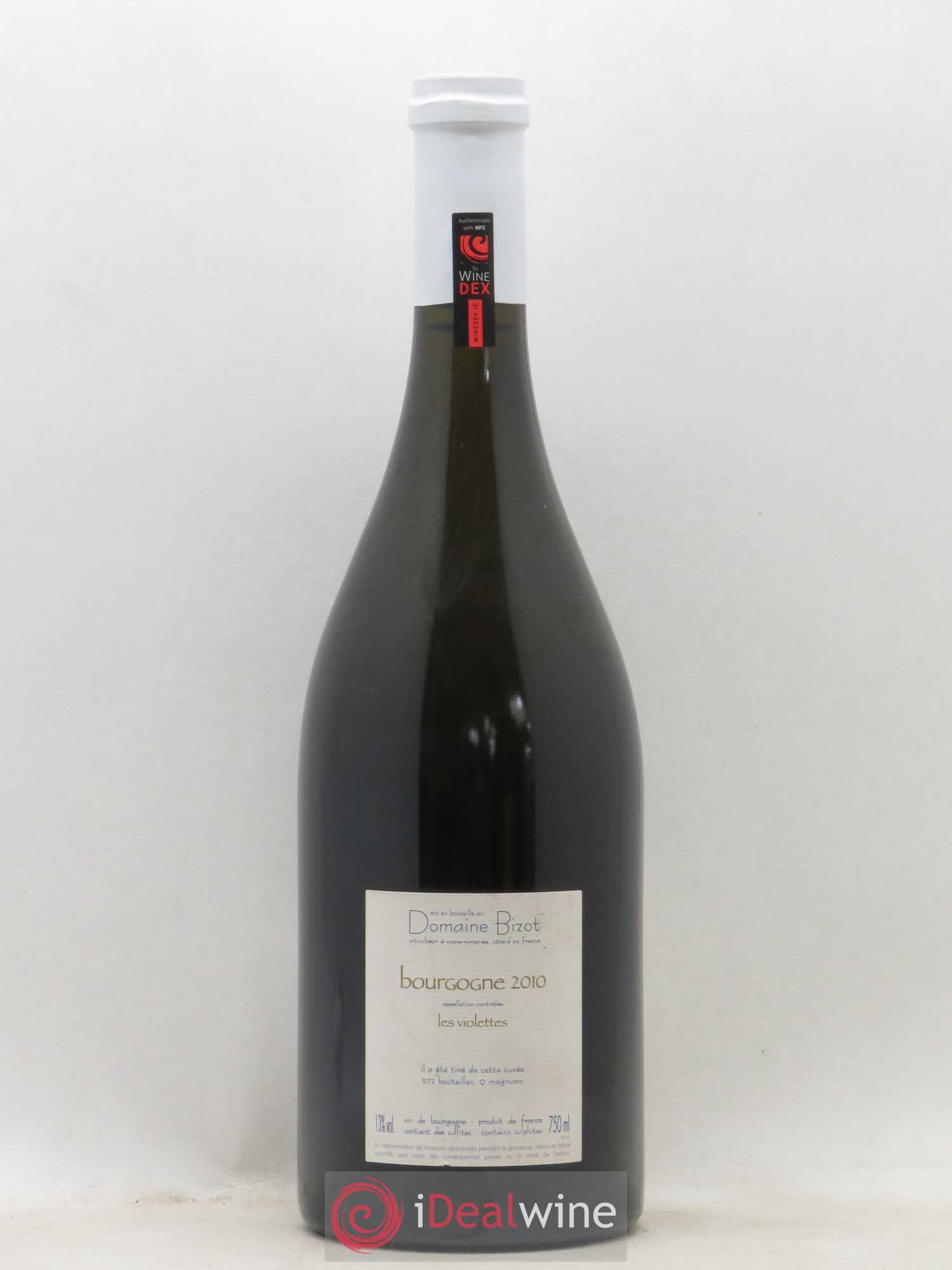Bourgogne Les Violettes Bizot (Domaine) 2010 - Lot de 1 bouteille - 1