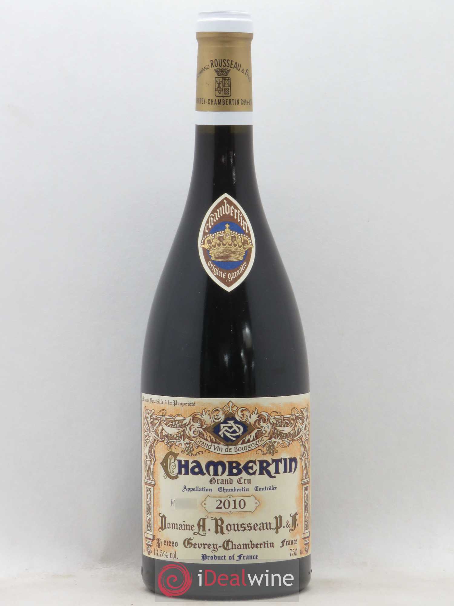 Chambertin Grand Cru Armand Rousseau (Domaine) 2010 - Lot de 1 bouteille - 0
