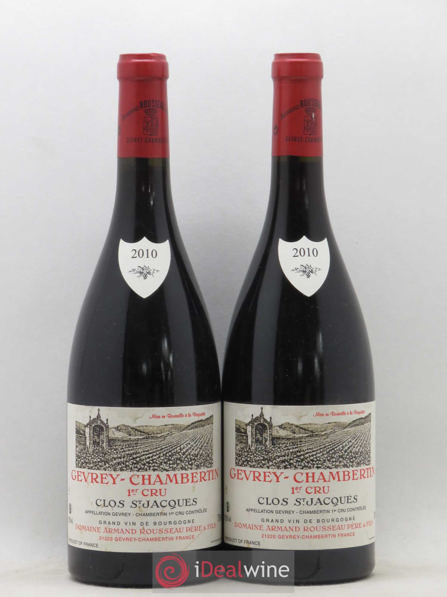 Gevrey-Chambertin 1er Cru Clos Saint-Jacques Armand Rousseau (Domaine) 2010 - Lot de 2 bouteilles - 0