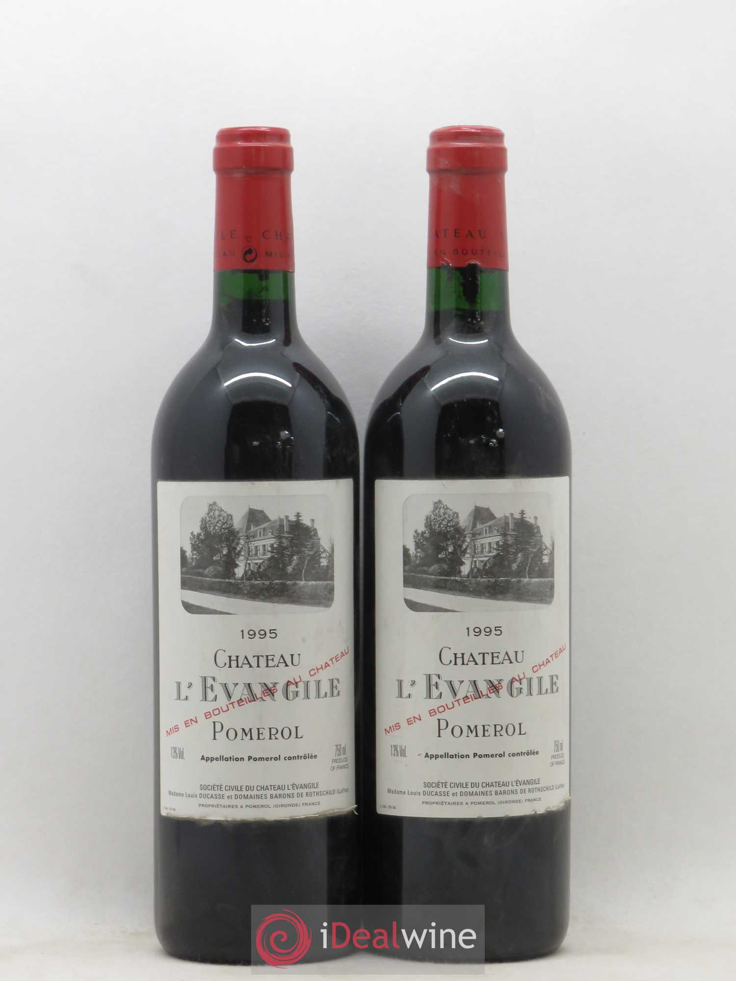 Château l' Évangile 1995 - Lot de 2 bouteilles - 0