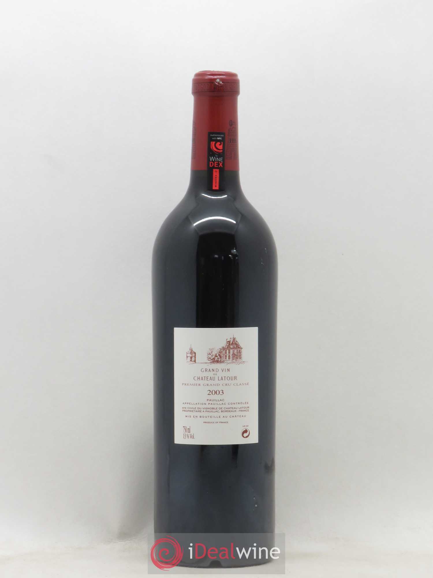 Château Latour 1er Grand Cru Classé 2003 - Lot de 1 bouteille - 1