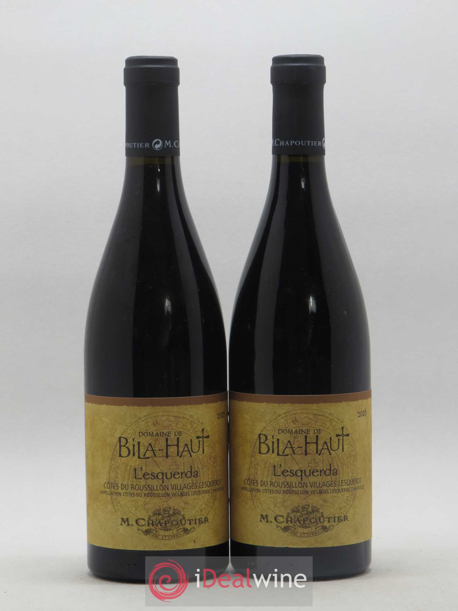Côtes du Roussillon Villages Lesquerde L'Esquerda Domaine de Bila Haut Chapoutier 2016 - Lotto di 2 bottiglie - 0