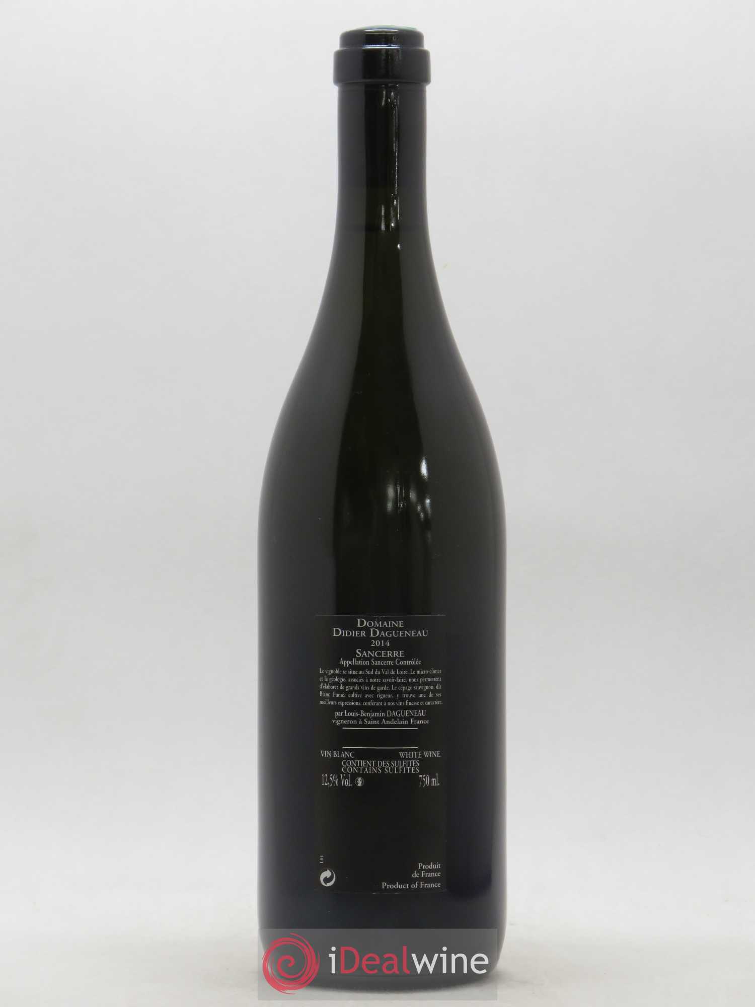 Sancerre Le Mont Damné Chavignol Dagueneau (Domaine Didier - Louis-Benjamin) 2014 - Lot de 1 bouteille - 1