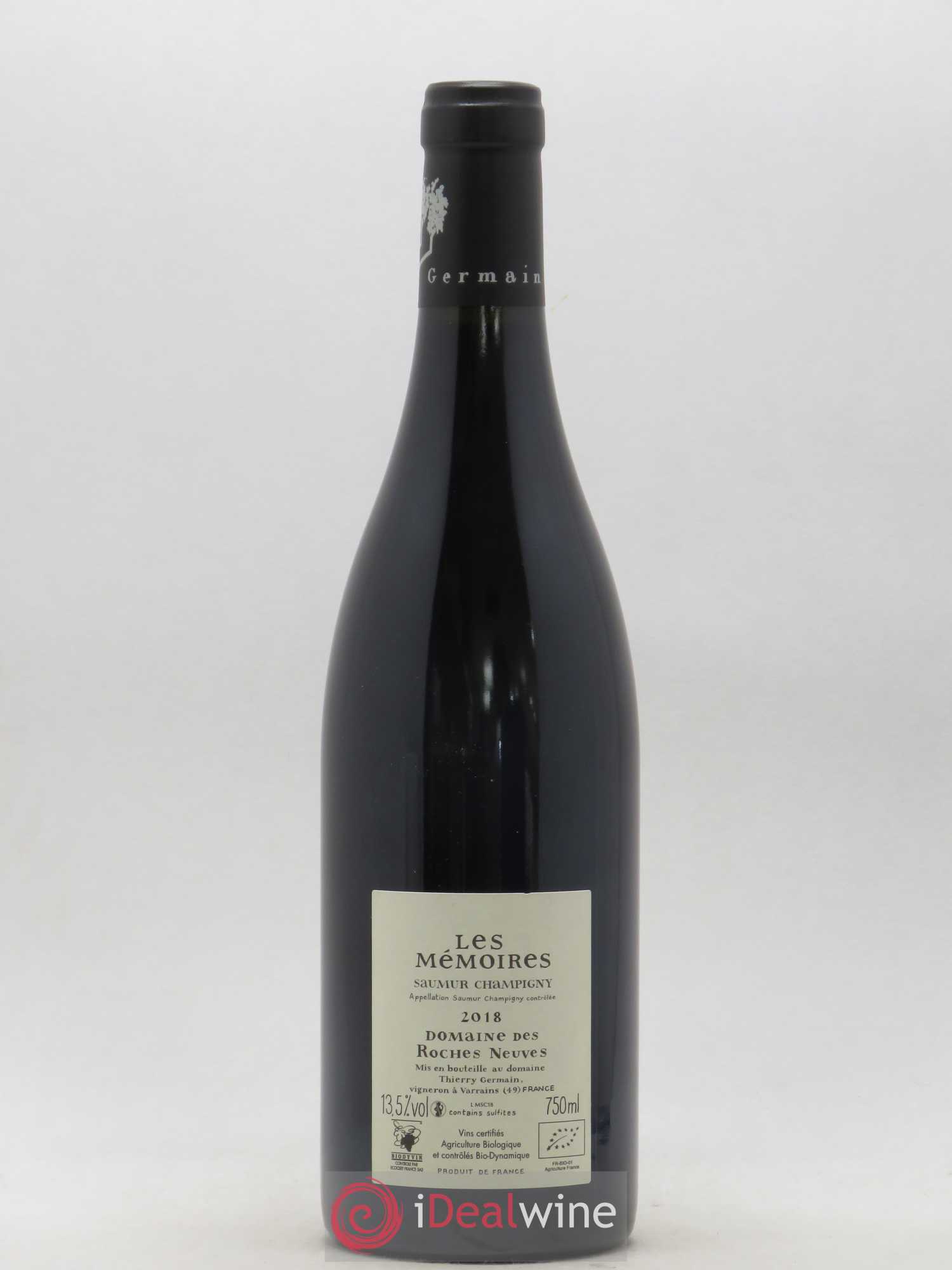 Saumur-Champigny Les Mémoires Domaine des Roches Neuves - Thierry Germain 2018 - Lot de 1 bouteille - 1