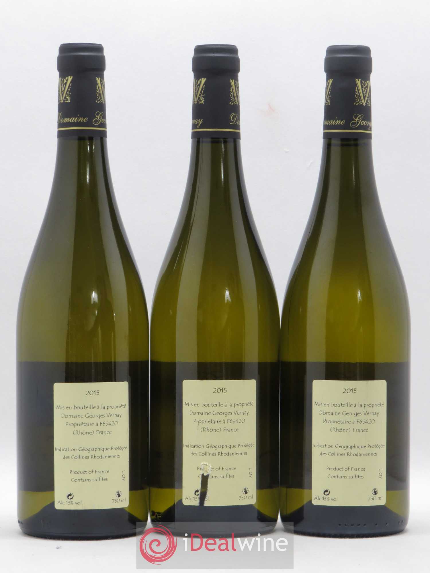 Collines Rhodaniennes Le Pied de Samson Georges Vernay 2015 - Lot de 3 bouteilles - 1