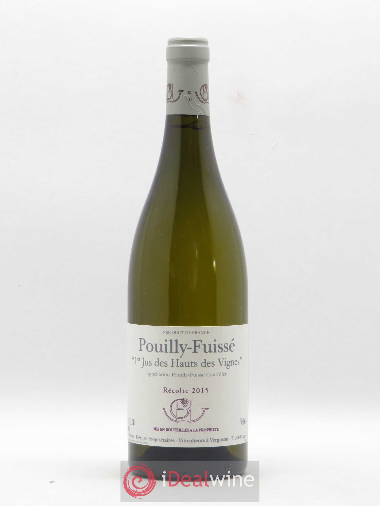 Pouilly-Fuissé 1er Jus des Hauts des Vignes Guffens-Heynen 2015 - Lot de 1 bouteille - 0