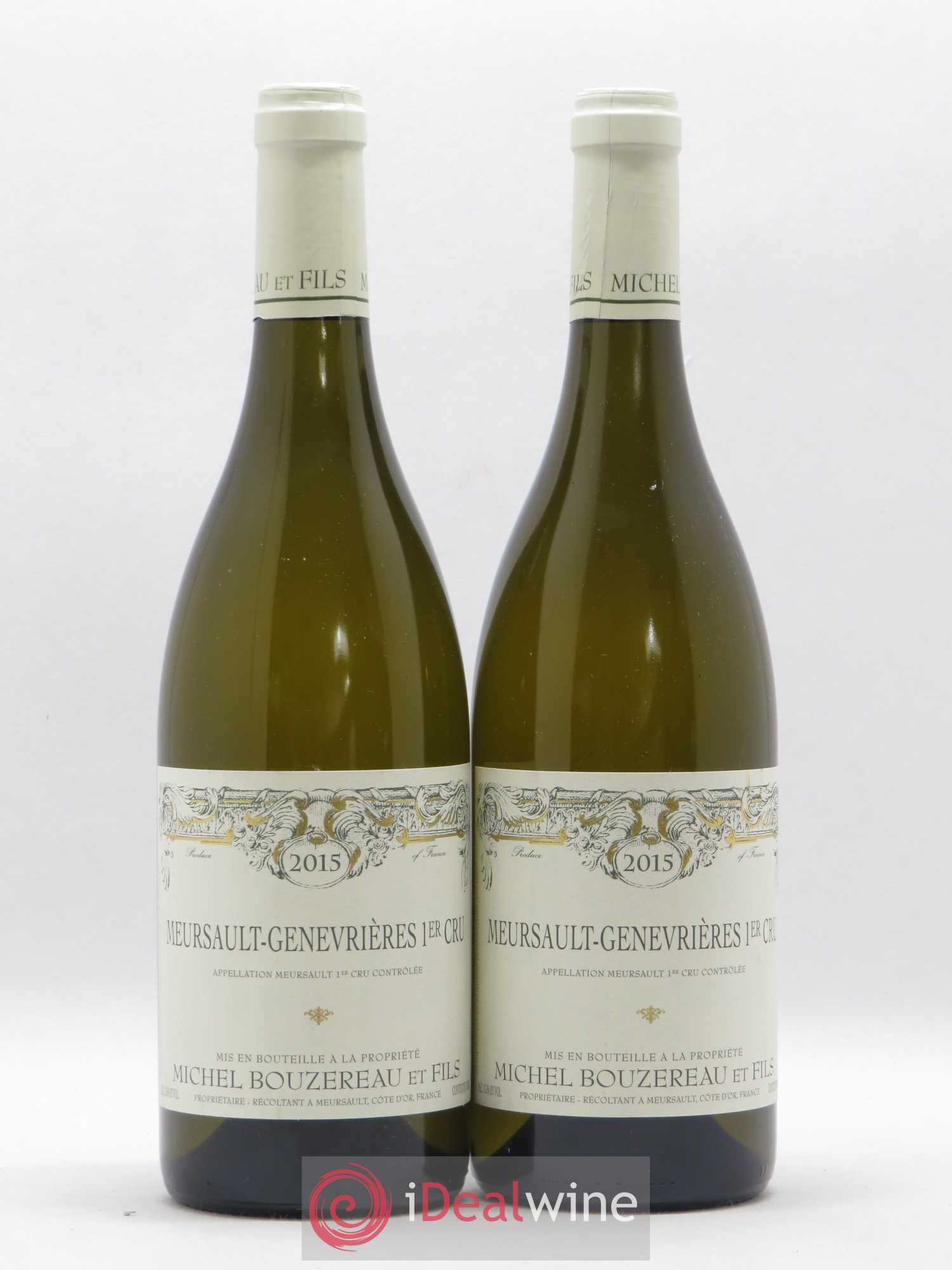 Meursault 1er Cru Les Genevrières Michel Bouzereau et Fils (Domaine) 2015 - Lot de 2 bouteilles - 0