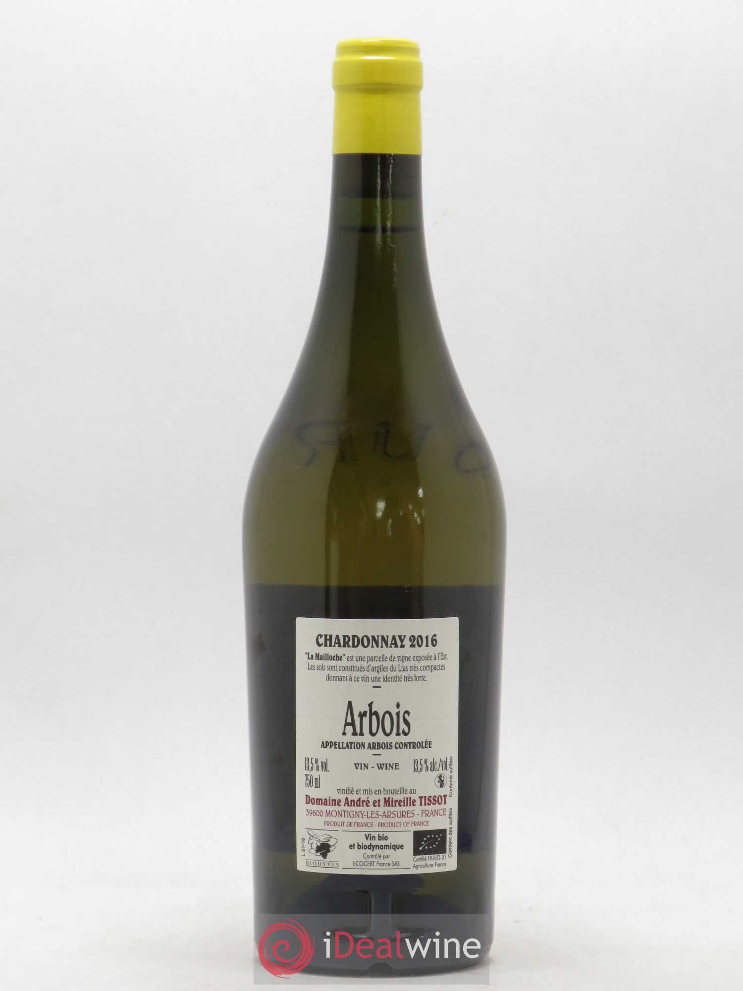 Arbois La Mailloche Bénédicte et Stéphane Tissot 2016 - Lot de 1 bouteille - 1