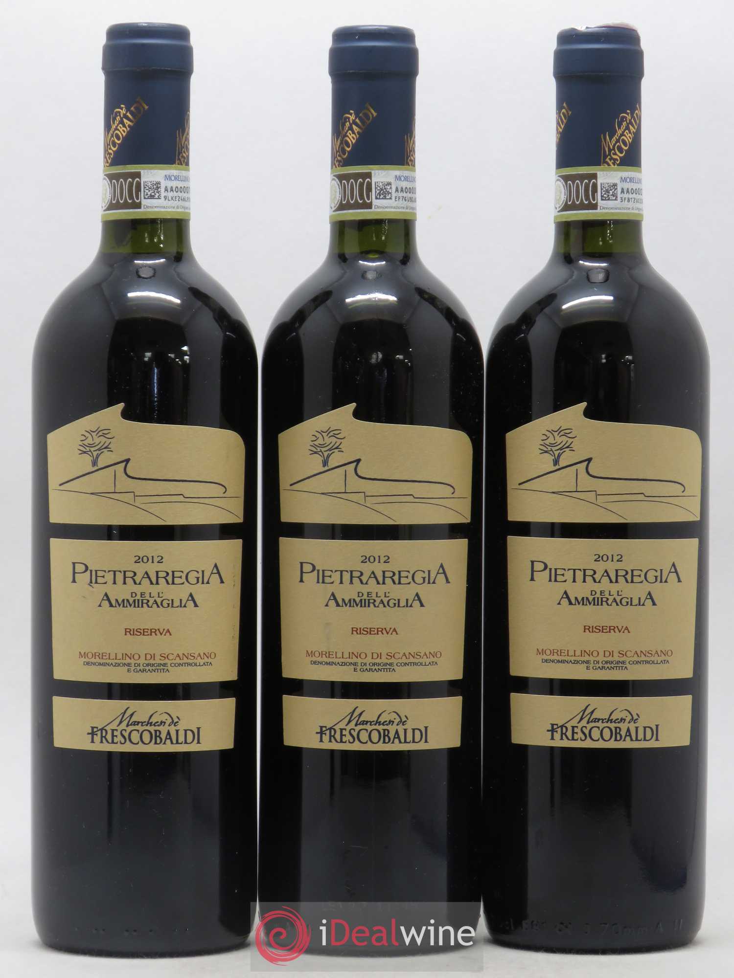 Morellino di Scansano Riserva DOCG Frescobaldi Pietraregia dell Ammiraglia (sans prix de réserve) 2012 - Lotto di 3 bottiglie - 0
