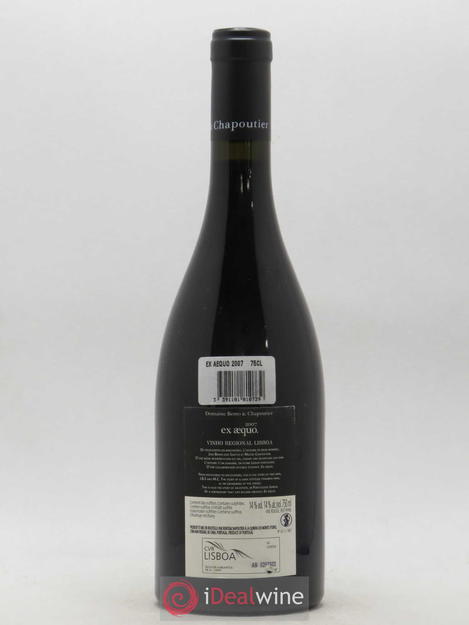 Portugal Lisboa Ex Aequo Domaine Bento et Chapoutier 2007 - Posten von 1 Flasche - 1