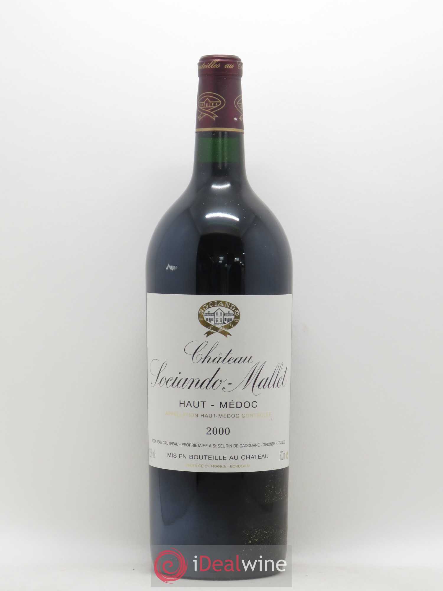 Château Sociando Mallet 2000 - Lot de 1 magnum - 0