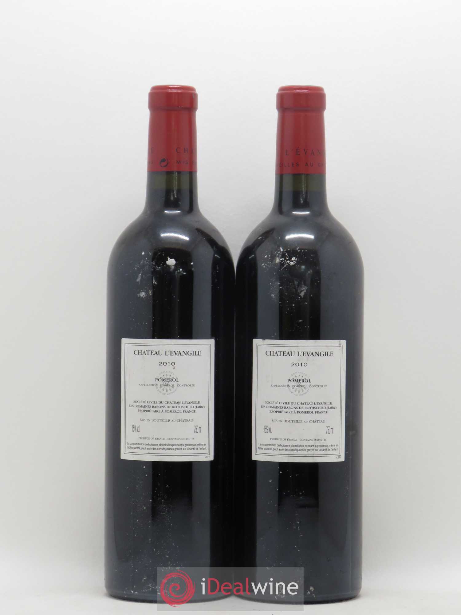 Château l' Évangile 2010 - Lot de 2 bouteilles - 1