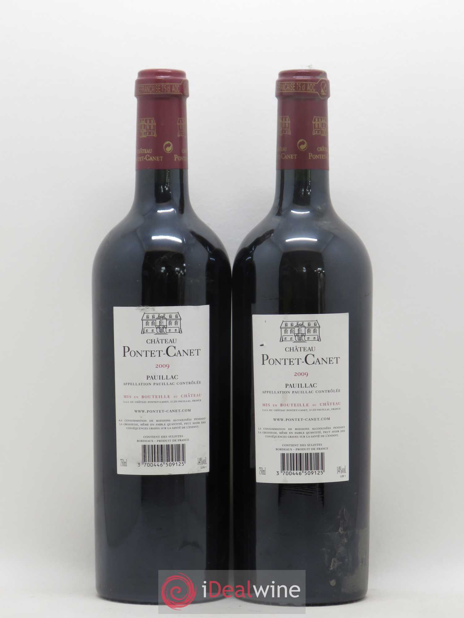 Château Pontet Canet 5ème Grand Cru Classé 2009 - Lot de 2 bouteilles - 1