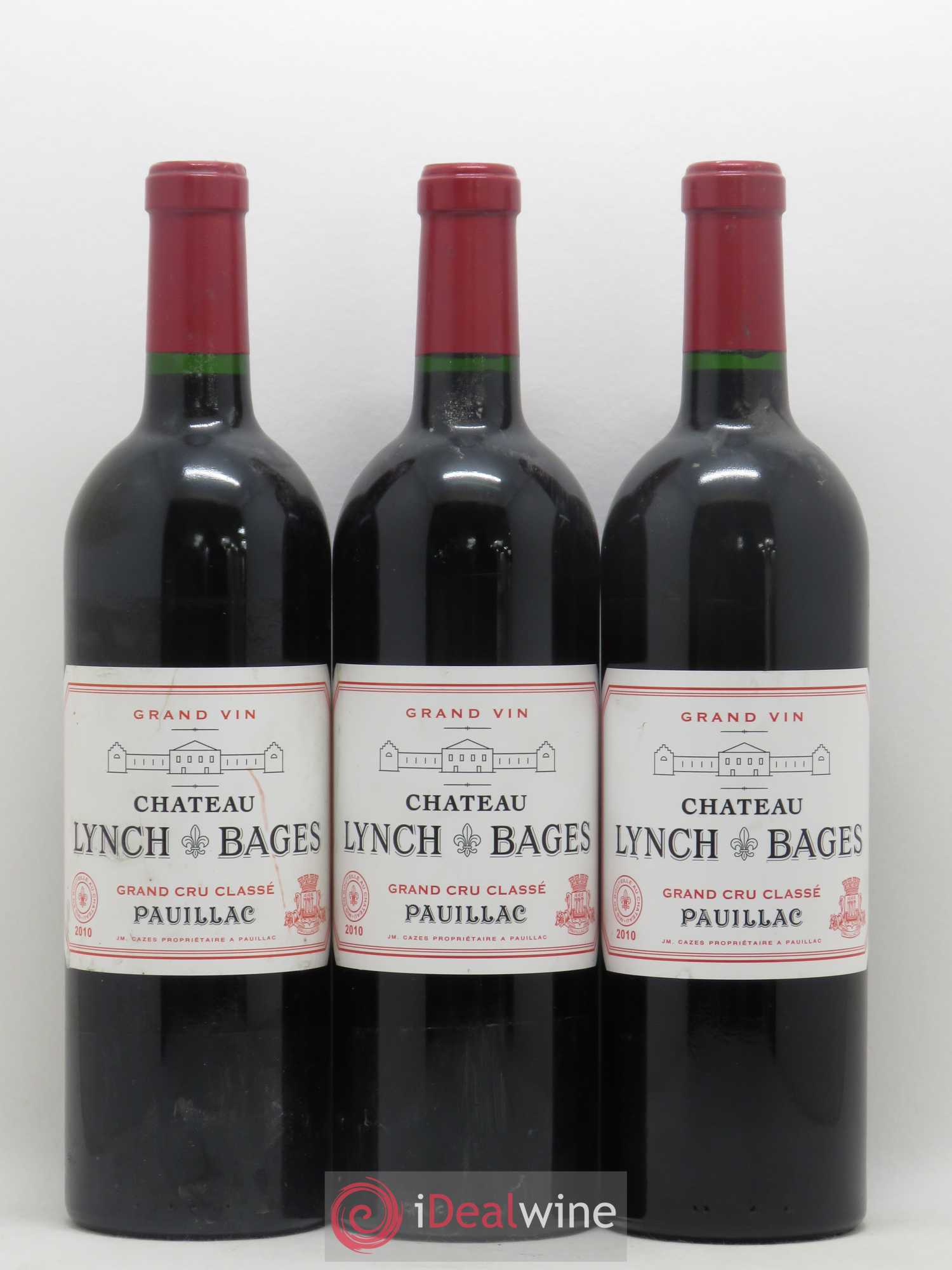 Château Lynch Bages 5ème Grand Cru Classé 2010 - Lot de 3 bouteilles - 0
